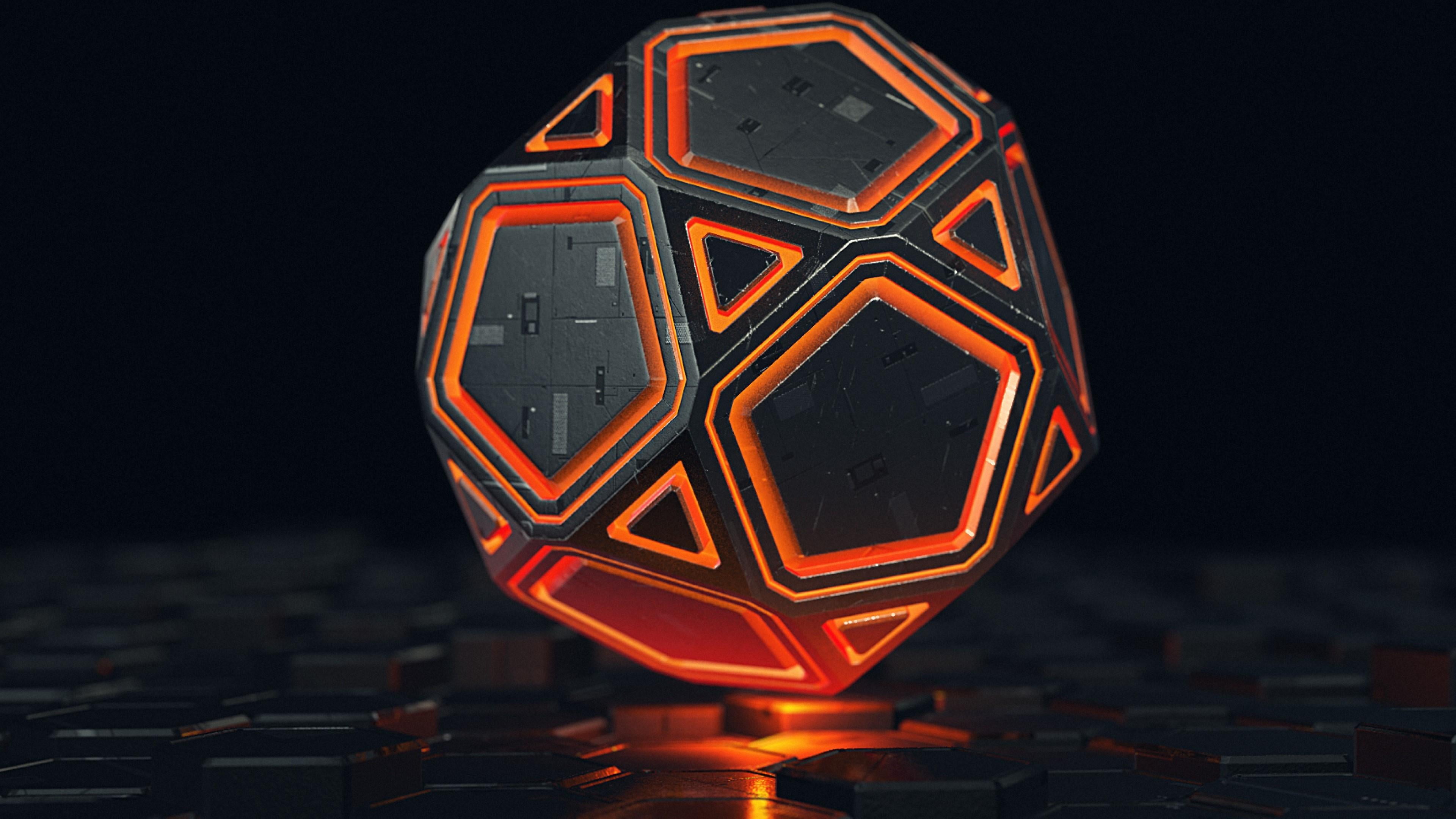 darkness, illumination, graphics, light, street, light - natural phenomenon, transportation, communication, high tech, sphere, ball, orange, shape, illuminated, HD Wallpaper
