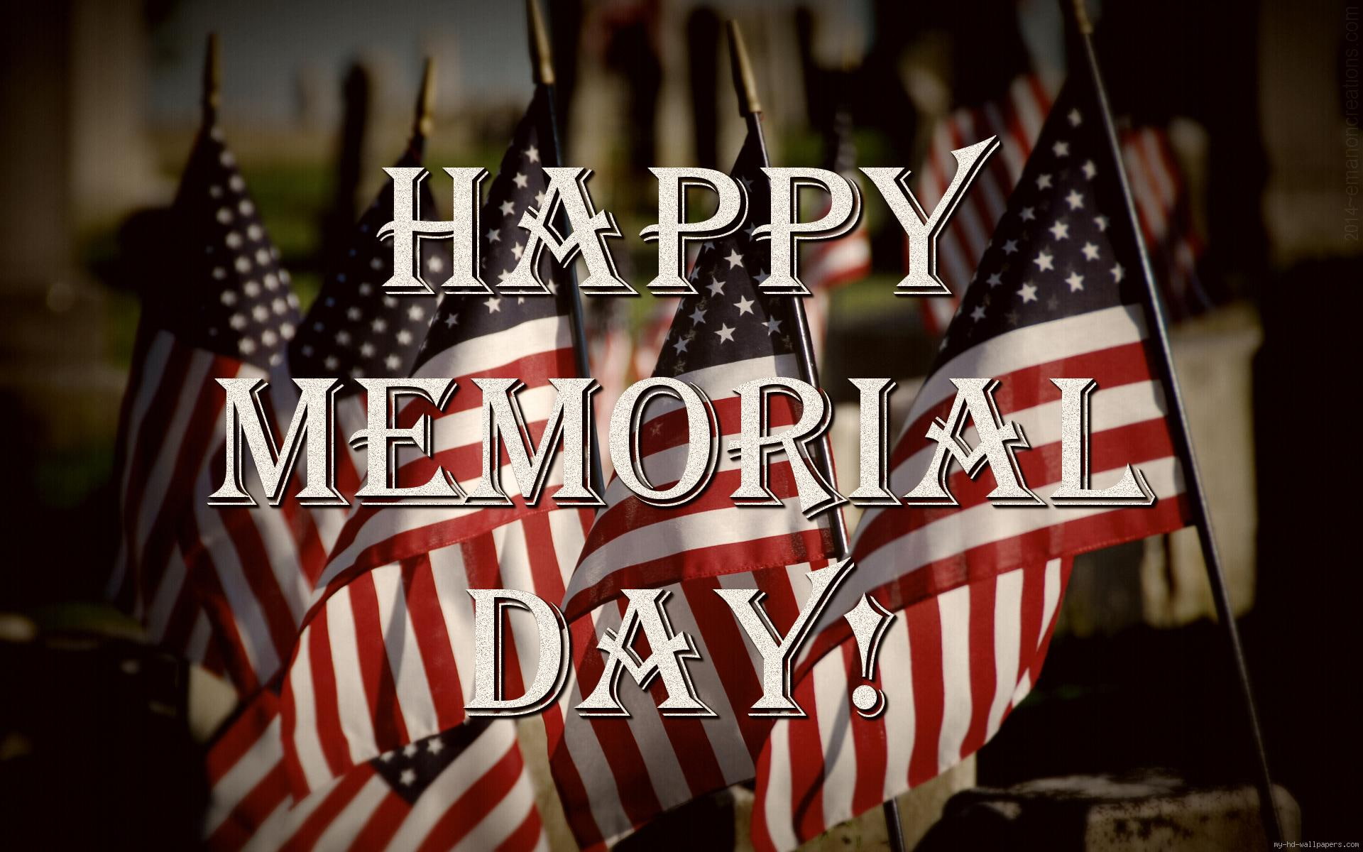 memorial, flag, happy, text, 1080P, memorial day, america, holidays, day, HD Wallpaper