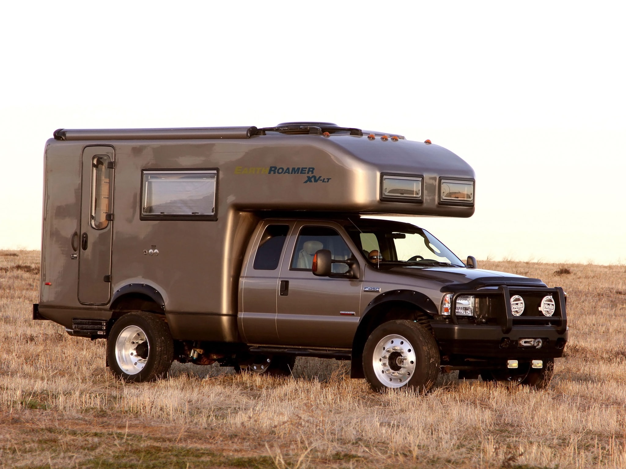 xv lt, pickup, ford, earthroamer, f 450, lariat, motorhome, camper, 1080P, supercab, 2005, HD Wallpaper