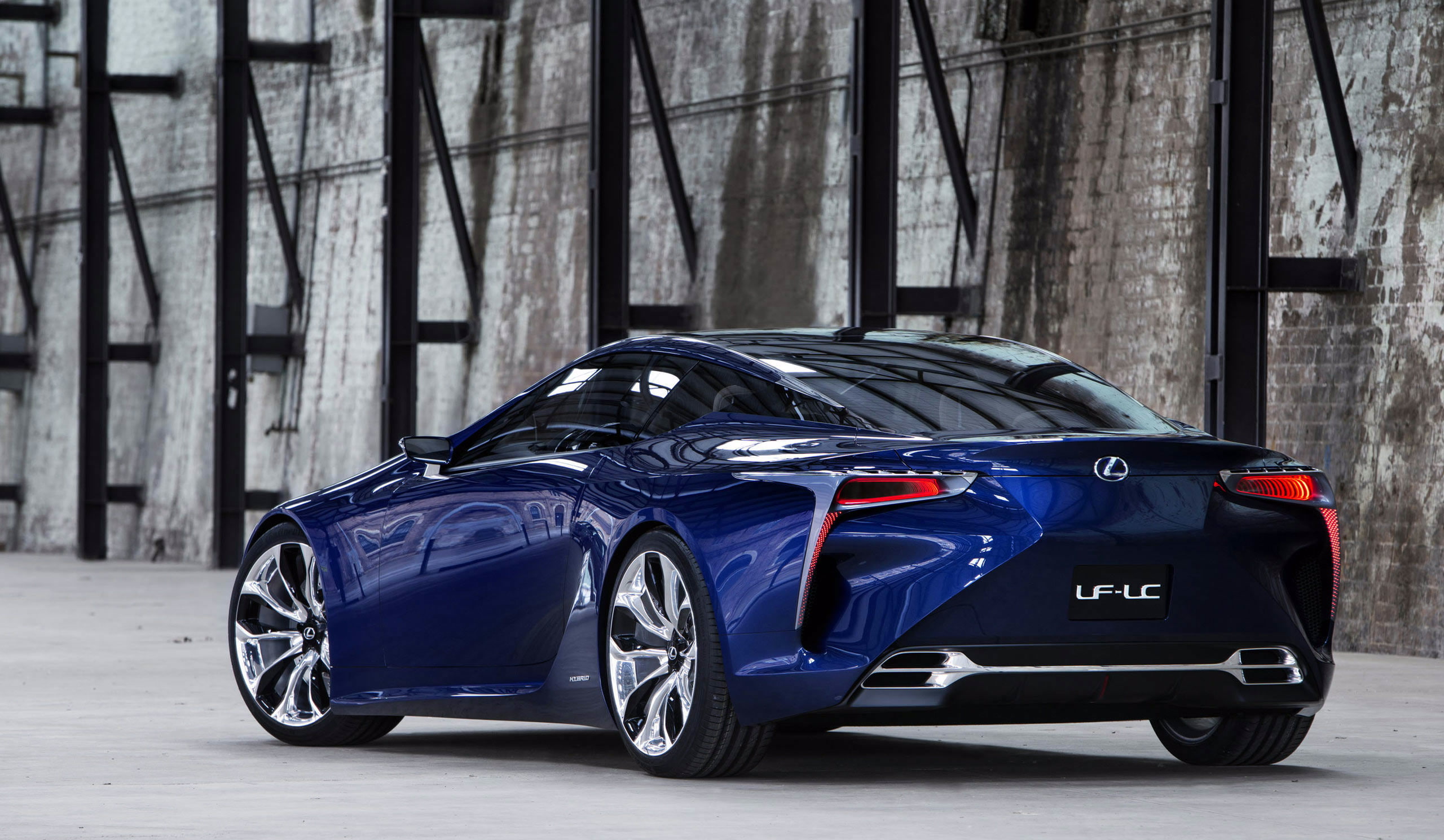 LF-LC, the concept, rear view, 2K, LF-LTS, concept, Lexus, blue, HD Wallpaper