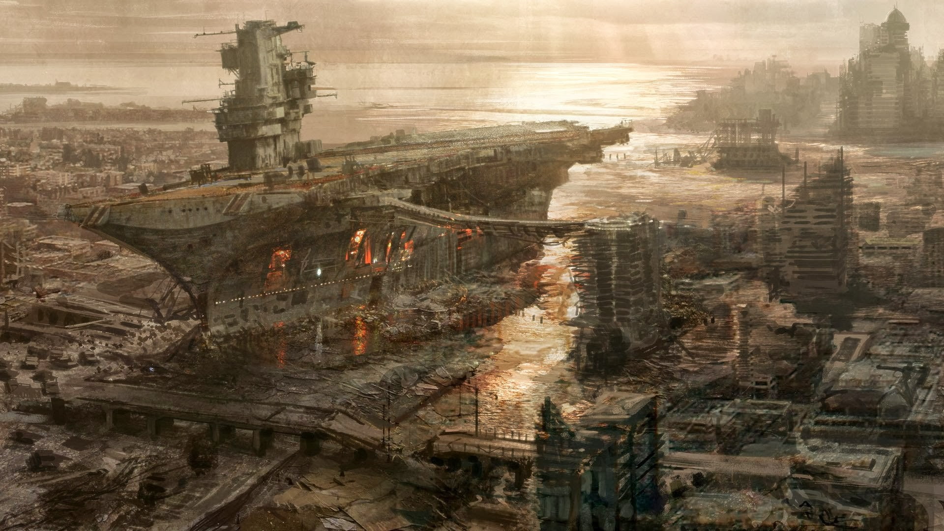 apocalyptic, artwork, video games, Fallout 3, 1080P, HD Wallpaper