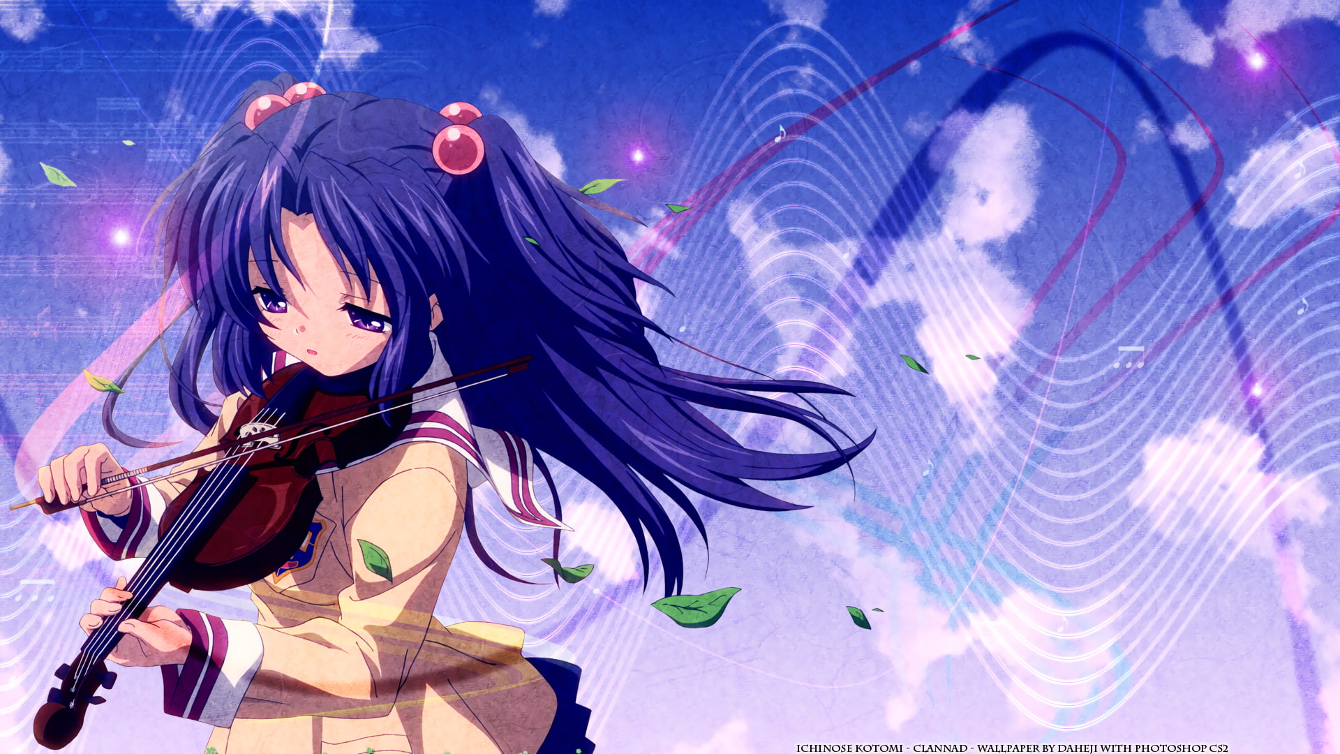 violin, Ichinose Kotomi, Clannad, 1080P, HD Wallpaper
