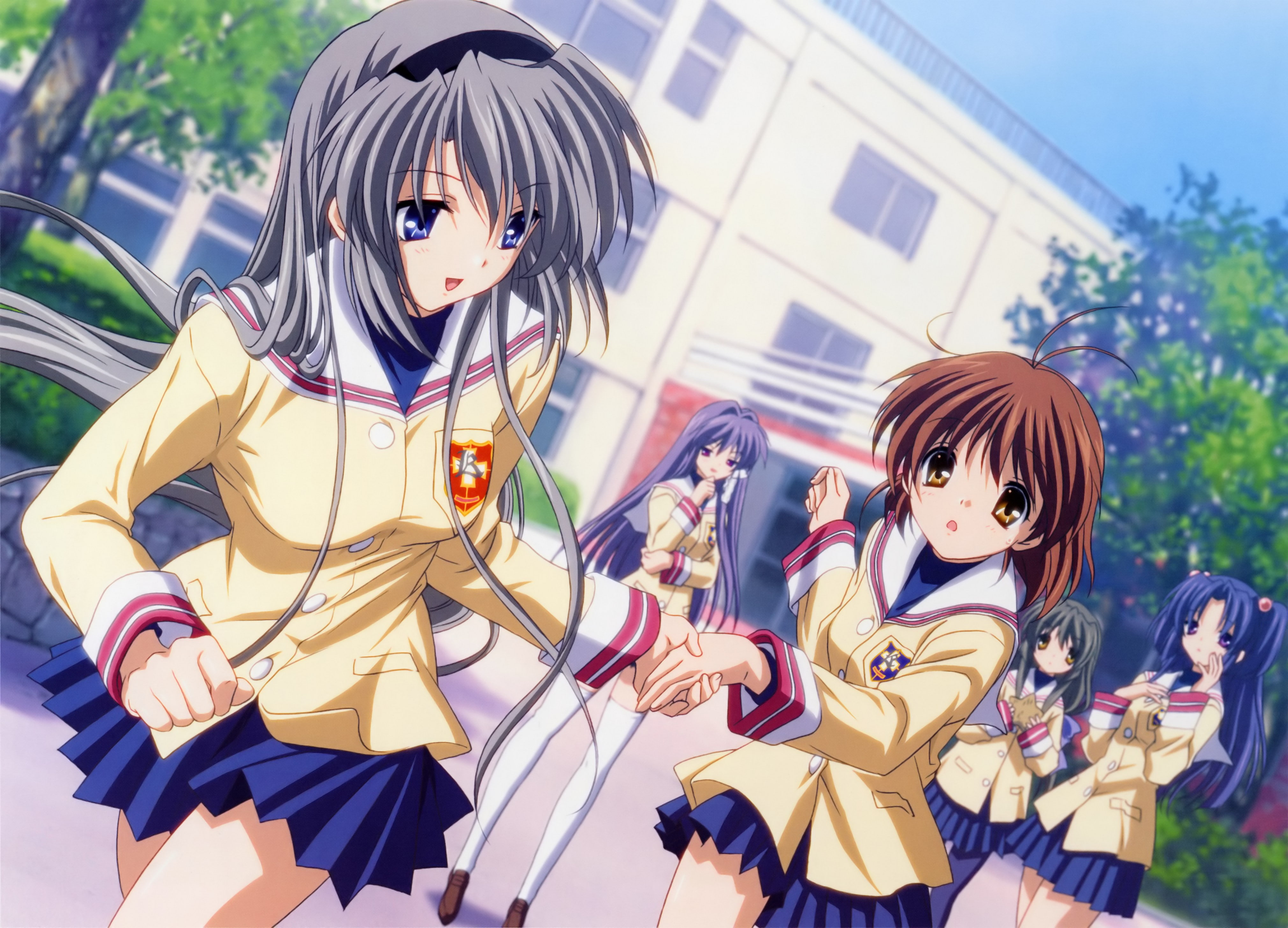 anime girls, 4K, anime, Clannad, HD Wallpaper