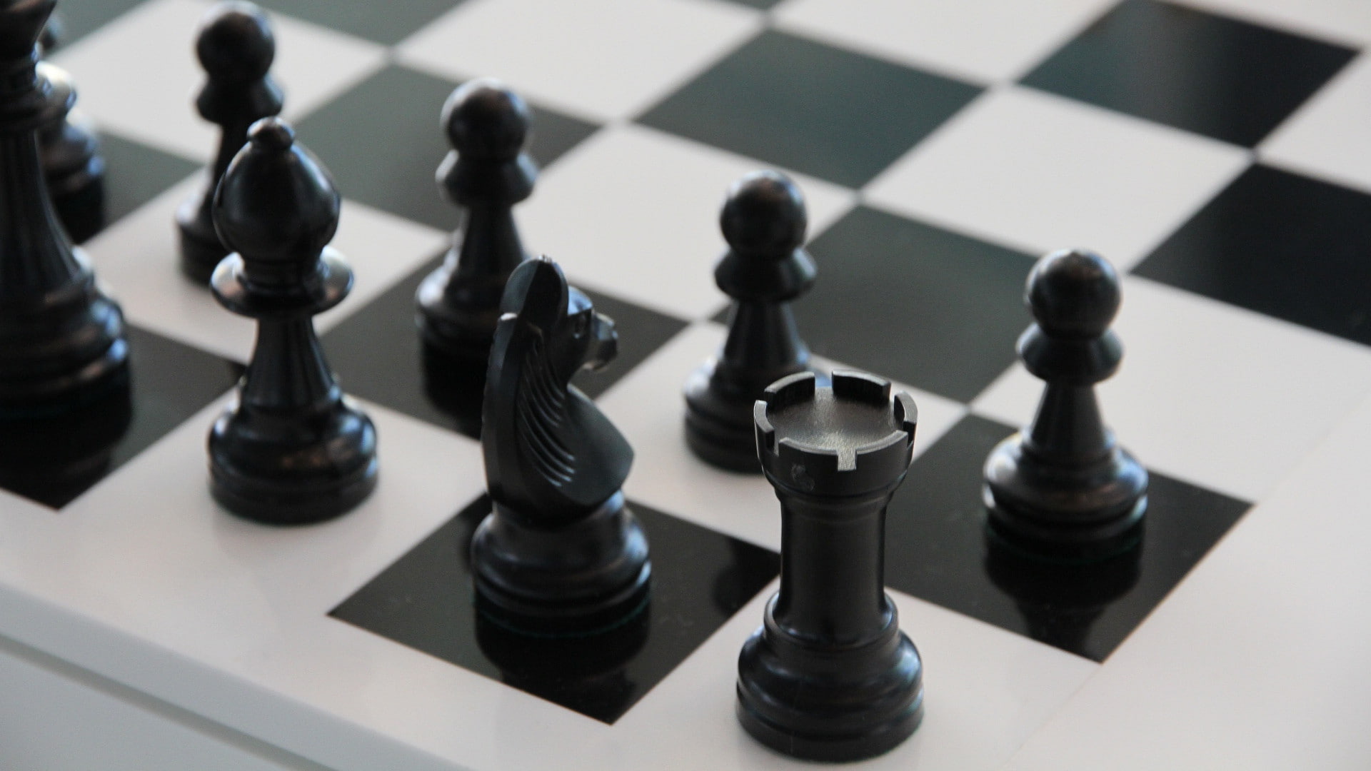 1080P, figure, Bw, chess, chessboard backgrounds, HD Wallpaper