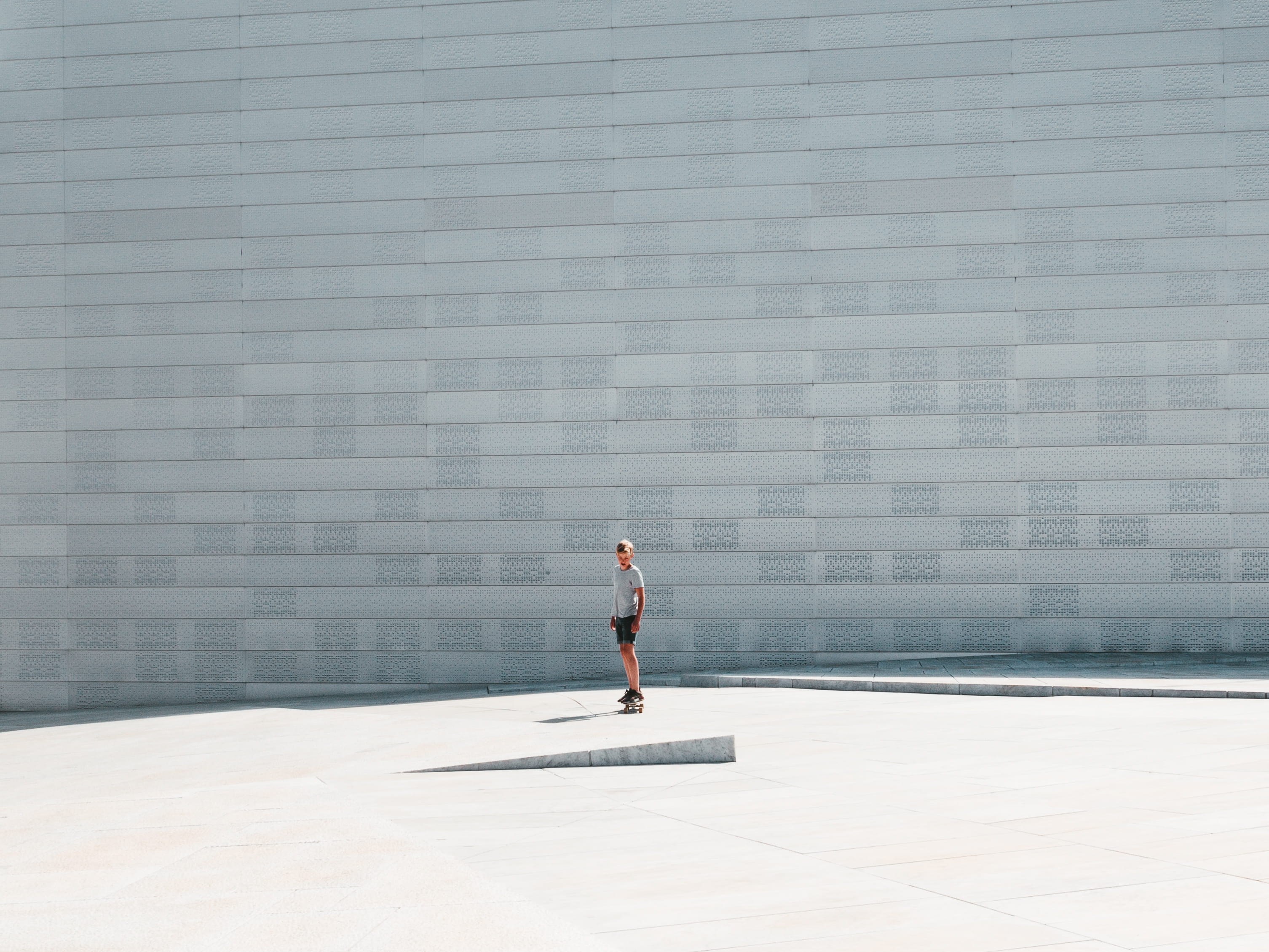 one person, wall, human, man, skateboard, standing, floor, working out, outdoors, sports, side view, flooring, adult, exercise, building exterior, person, HD Wallpaper