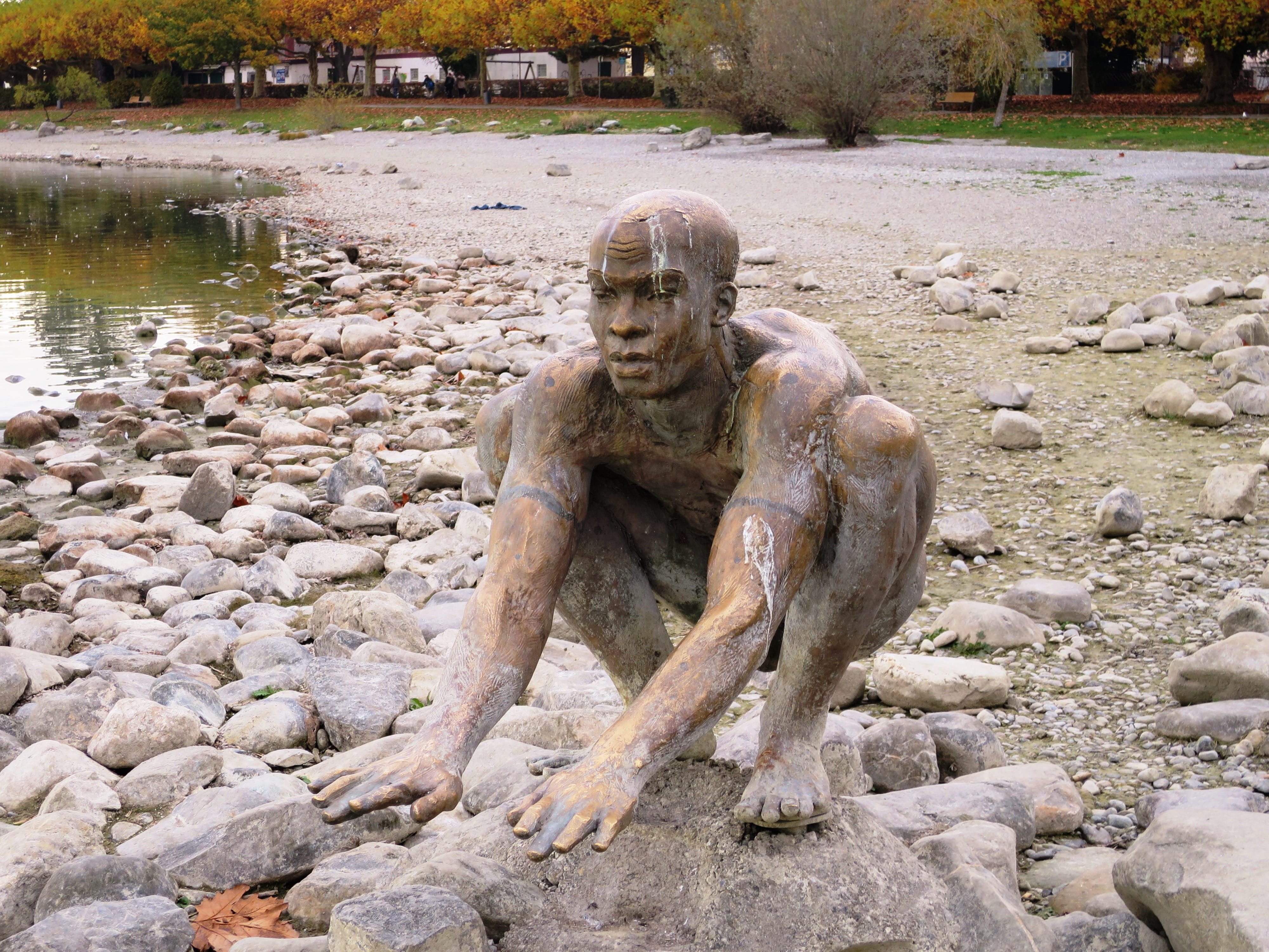 day, sculpture el nino, human representation, mammal, solid, nature, craft, pewter statue, representation, rock, art and craft, art, creativity, sculpture, HD Wallpaper