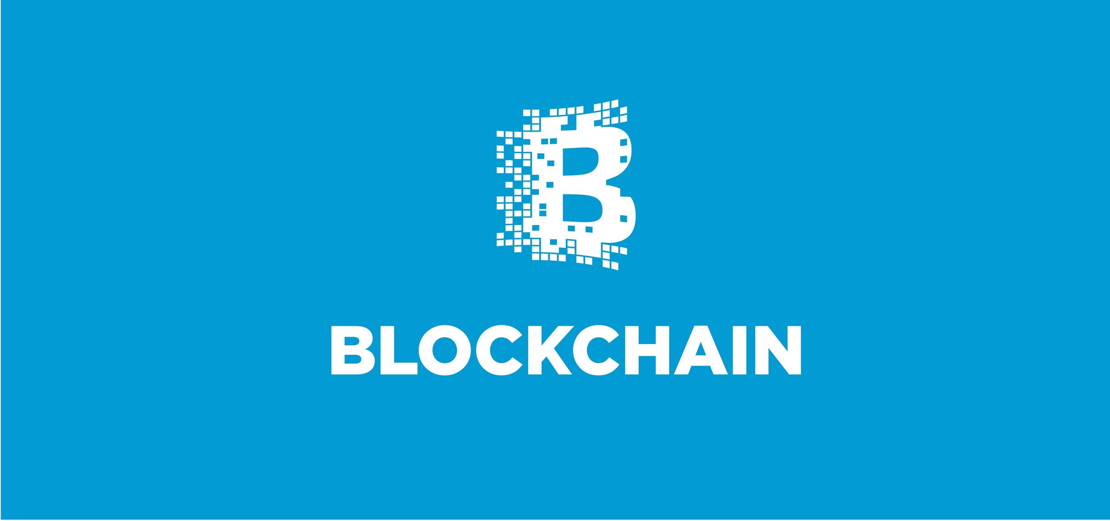 blue, 2K, logo, blockchain, fon, HD Wallpaper