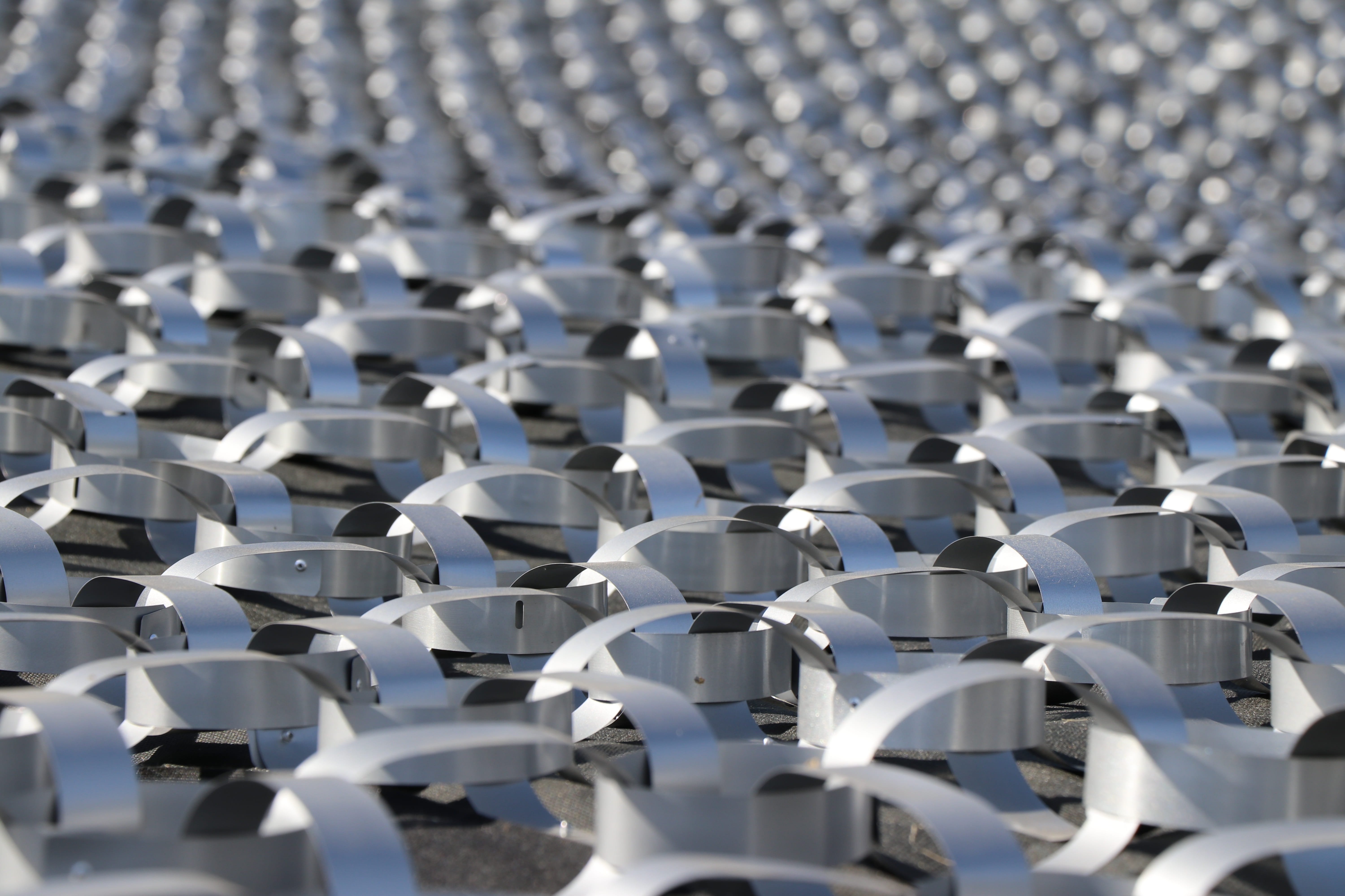 large group of objects, sculpture, order, white color, 5K, connection, selective focus, day, repetition, data, sunlight, pattern, side by side, high angle view, HD Wallpaper