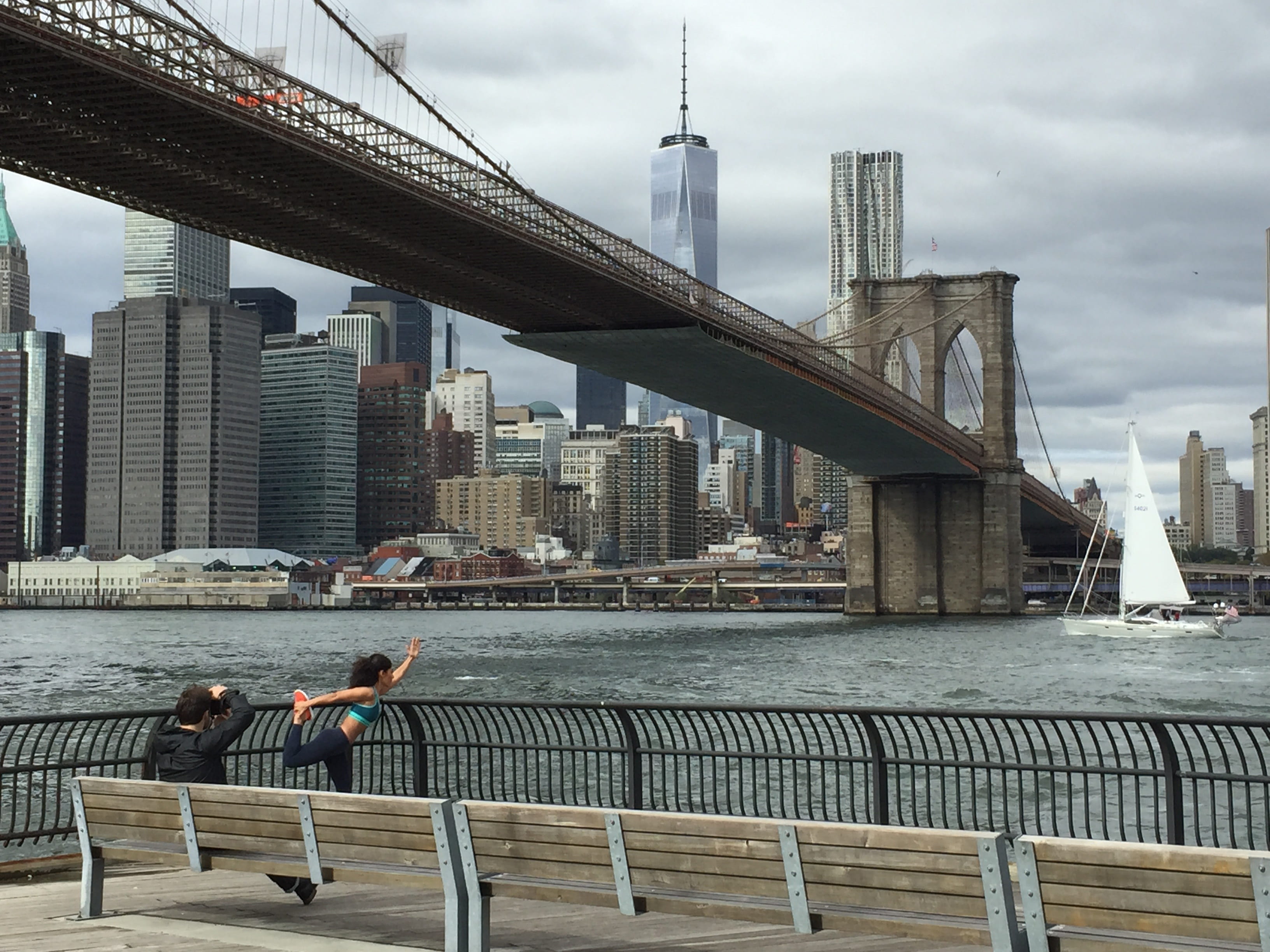 water, york, metropolitan, financial district, nyc, cityscape, bridge, east, modern, 2K, connection, brooklyn, metropolis, building exterior, architecture, HD Wallpaper