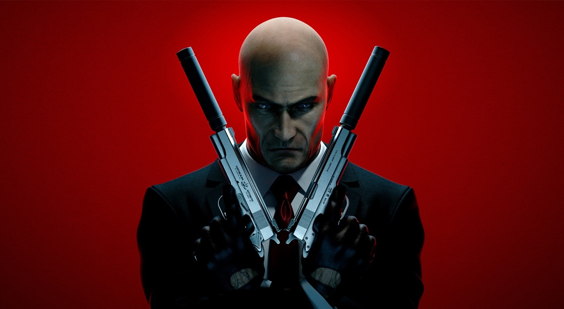 digital, portrait, men, communication, red, anger, adult, blade, absolution, Games, violence, looking at camera, Hitman, weapon, 1080P, horror, HD Wallpaper