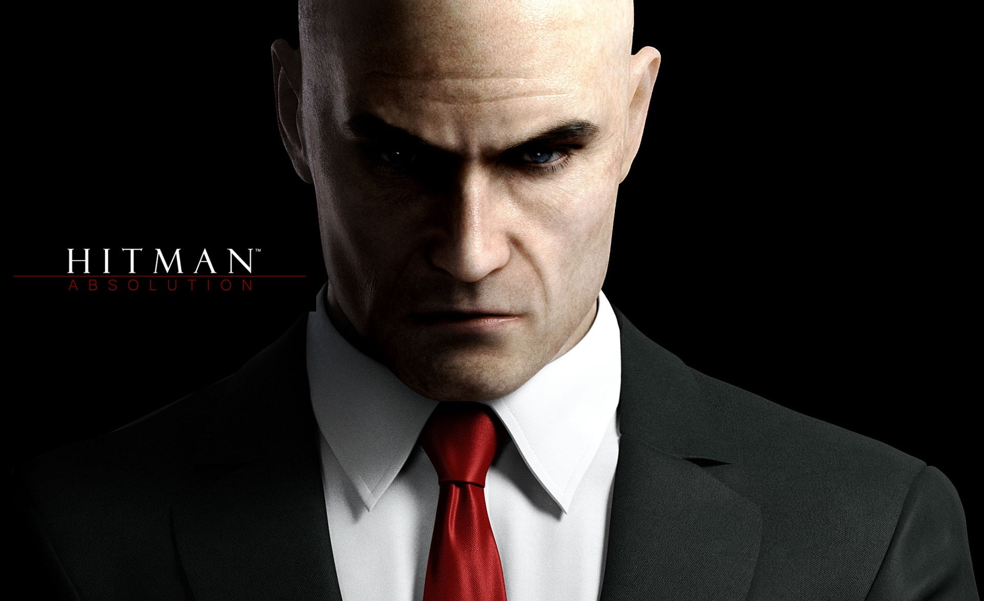 black background, serious, body part, studio shot, well-dressed, business person, business, Games, hitman 5, close-up, indoors, 1080P, headshot, video game, HD Wallpaper