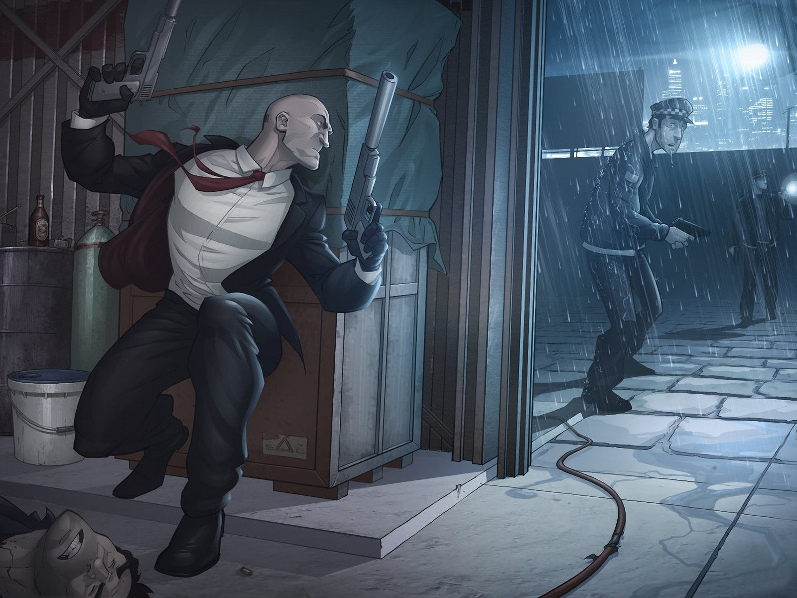 abstract, hitman, 720P, games, video, fantasy, agent, art, absolution, artwork, HD Wallpaper