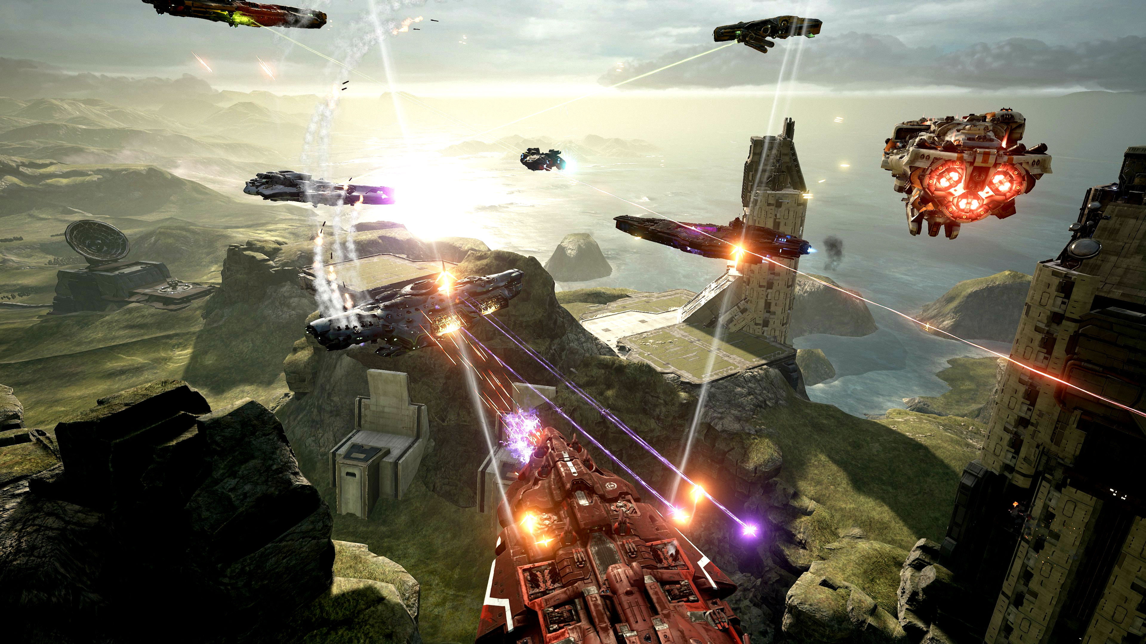 battleship, tactical, combat, futuristic, simulator, dreadnaught, strategy, 4K, fighting, flight, spaceship, sci-fi, ship, warship, action, HD Wallpaper