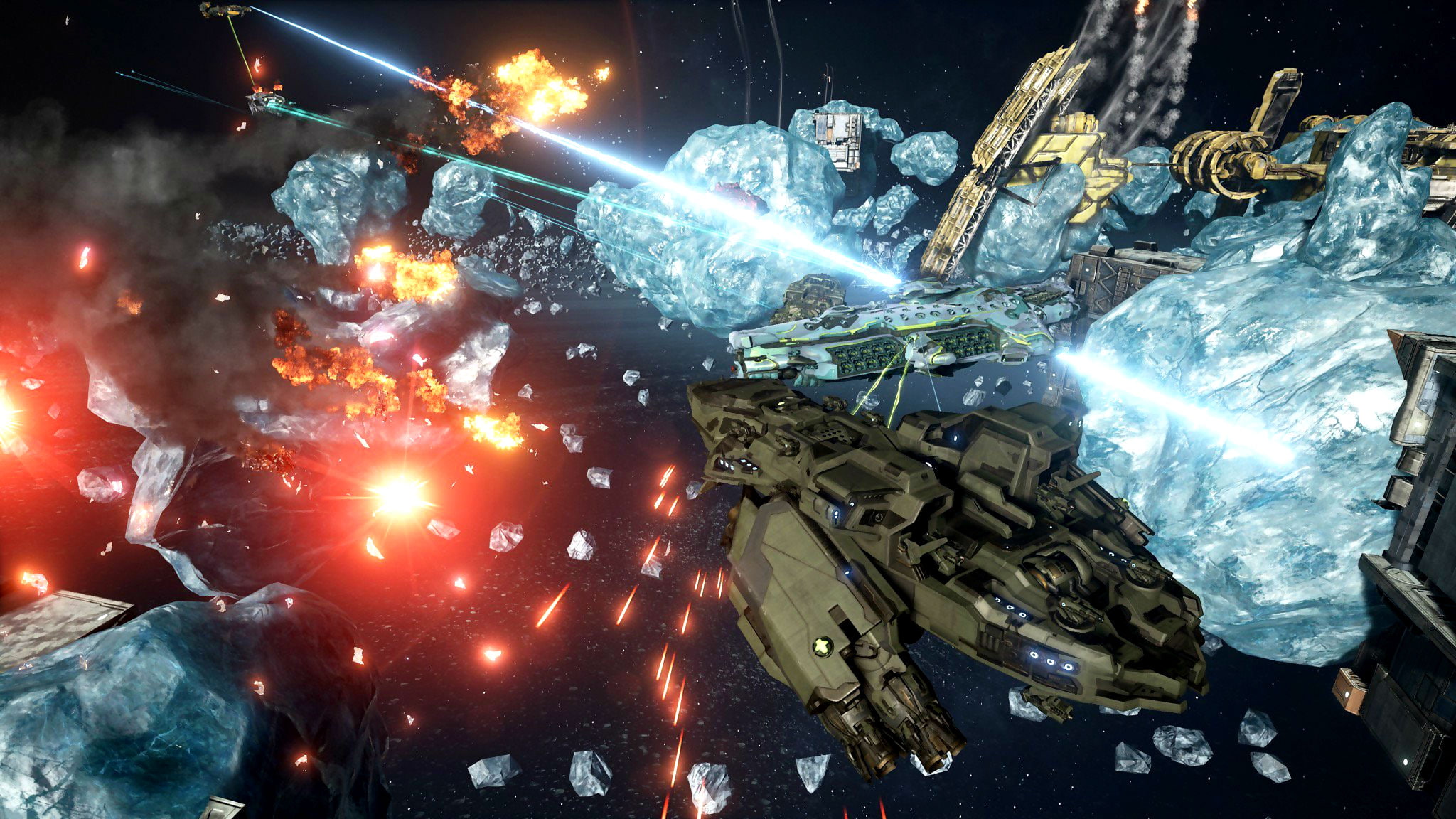 sci-fi, dreadnaught, ship, tactical, battleship, futuristic, 1080P, fighting, strategy, warship, action, simulator, combat, spaceship, flight, HD Wallpaper