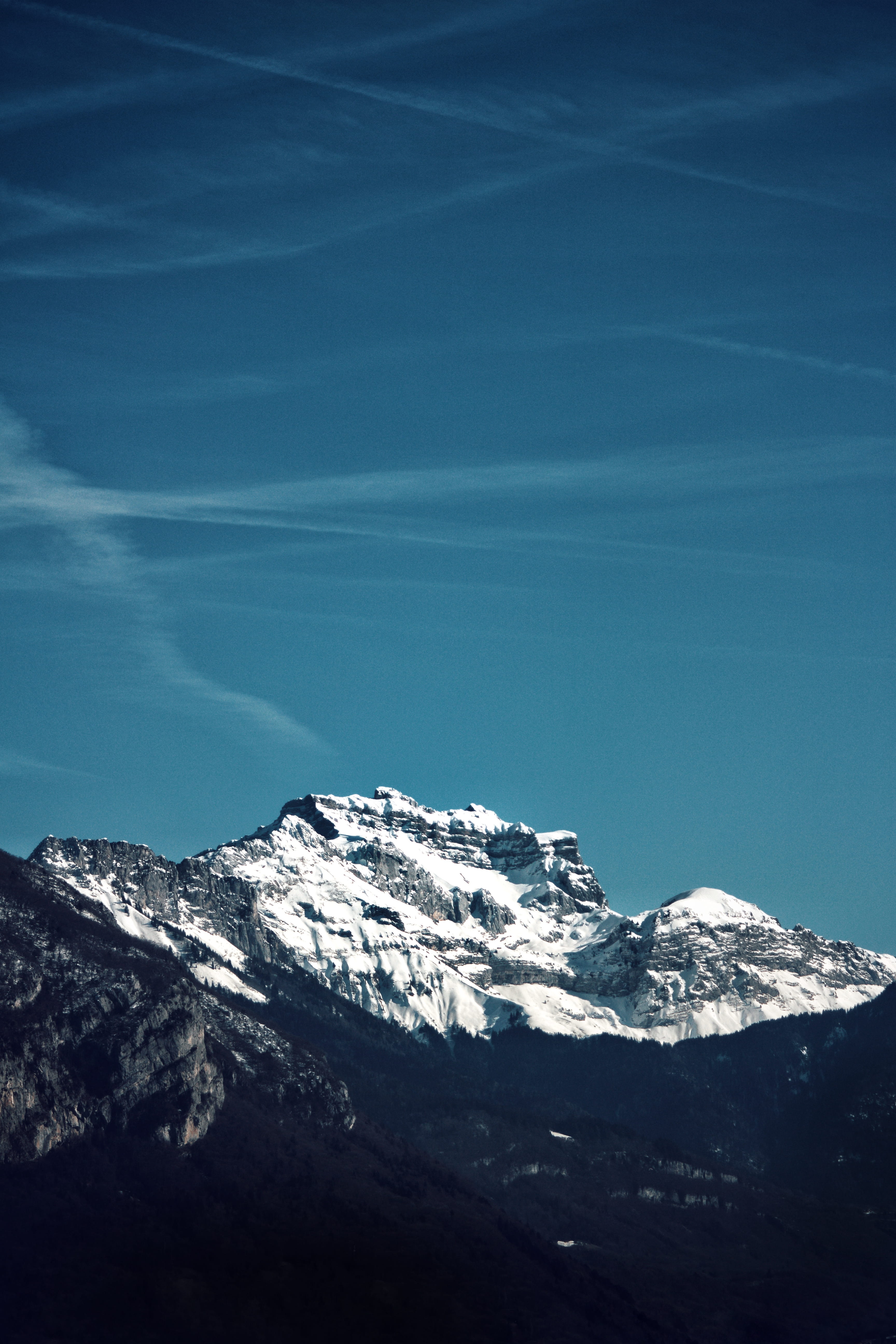 france, mountain, outdoors, 5K, sky, beauty in nature, nature, landscape, day, tranquil scene, no people, explore, non-urban scene, cold, blue, mountain range, Phone HD Wallpaper