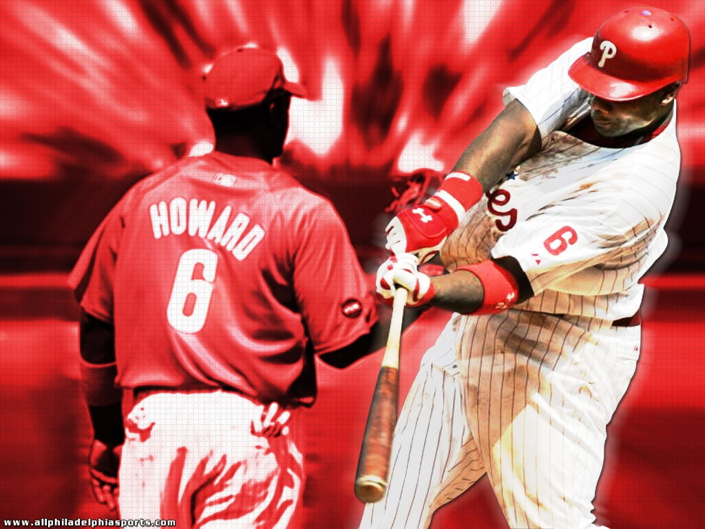 Ryan Howard, baseball, Phillies, hd, sports, 480P, ryan, Philadelphia, picture, art, howard, spotlight, HD Wallpaper