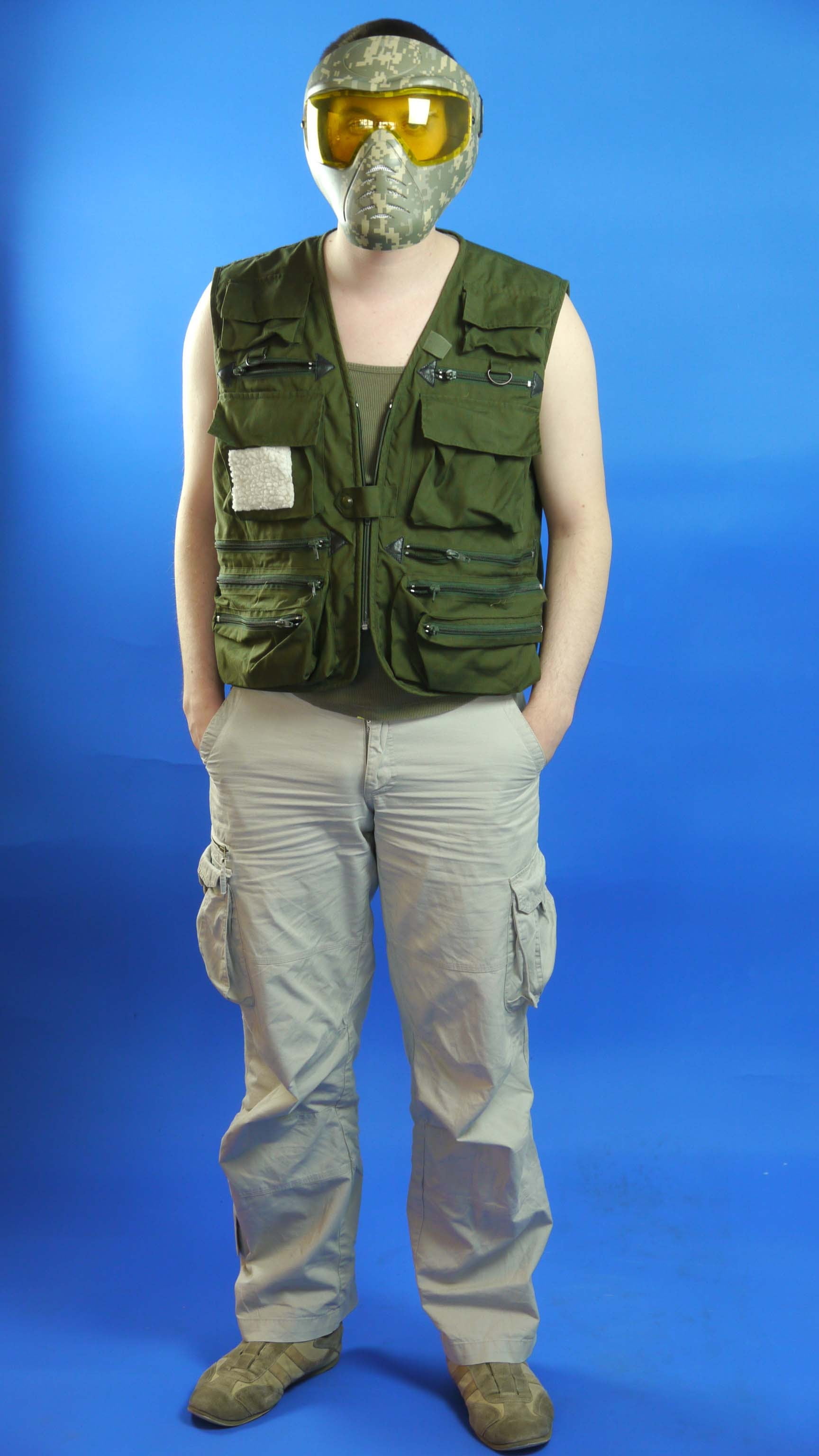 man, 2K, studio shot, uniform, one person, boy, full length, character, background, safety, front view, army, soldier, military, indoors, colored background, Phone HD Wallpaper