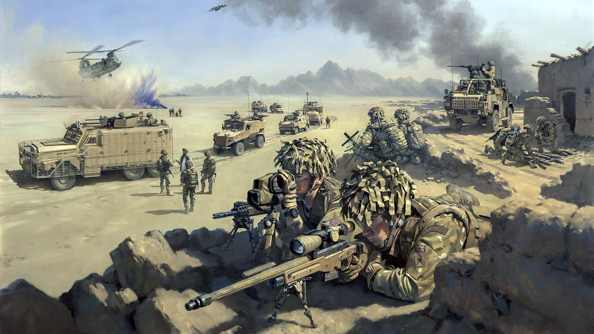 1080P, colon, soldiers, Royal Air Force Regiment, Air Power Enabled, STUART BROWN, HD Wallpaper