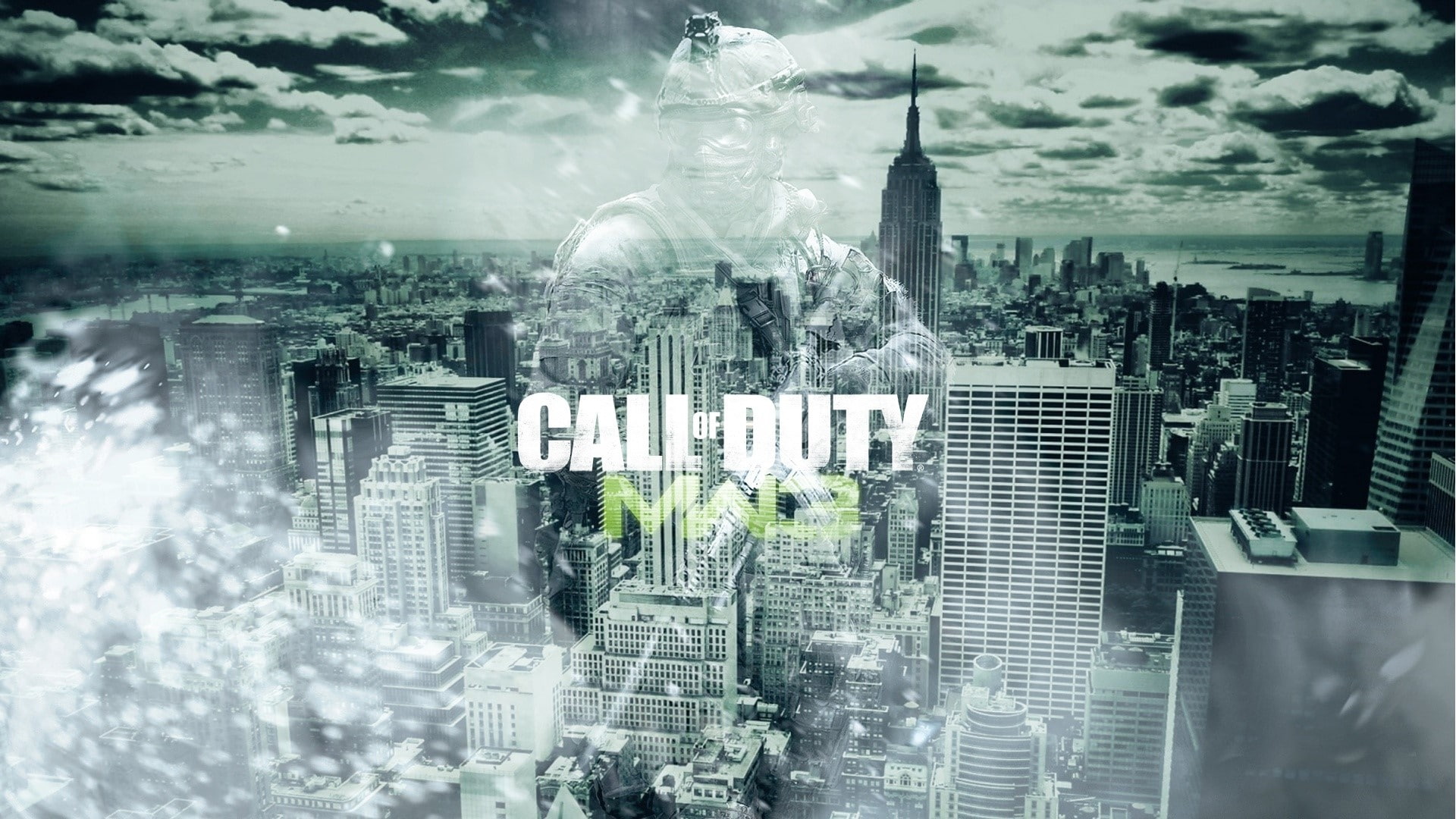 office building exterior, multiple exposure, Soldier, building, office, Sky, building exterior, Clouds, skyscraper, Call of duty modern warfare 3, nature, HD Wallpaper
