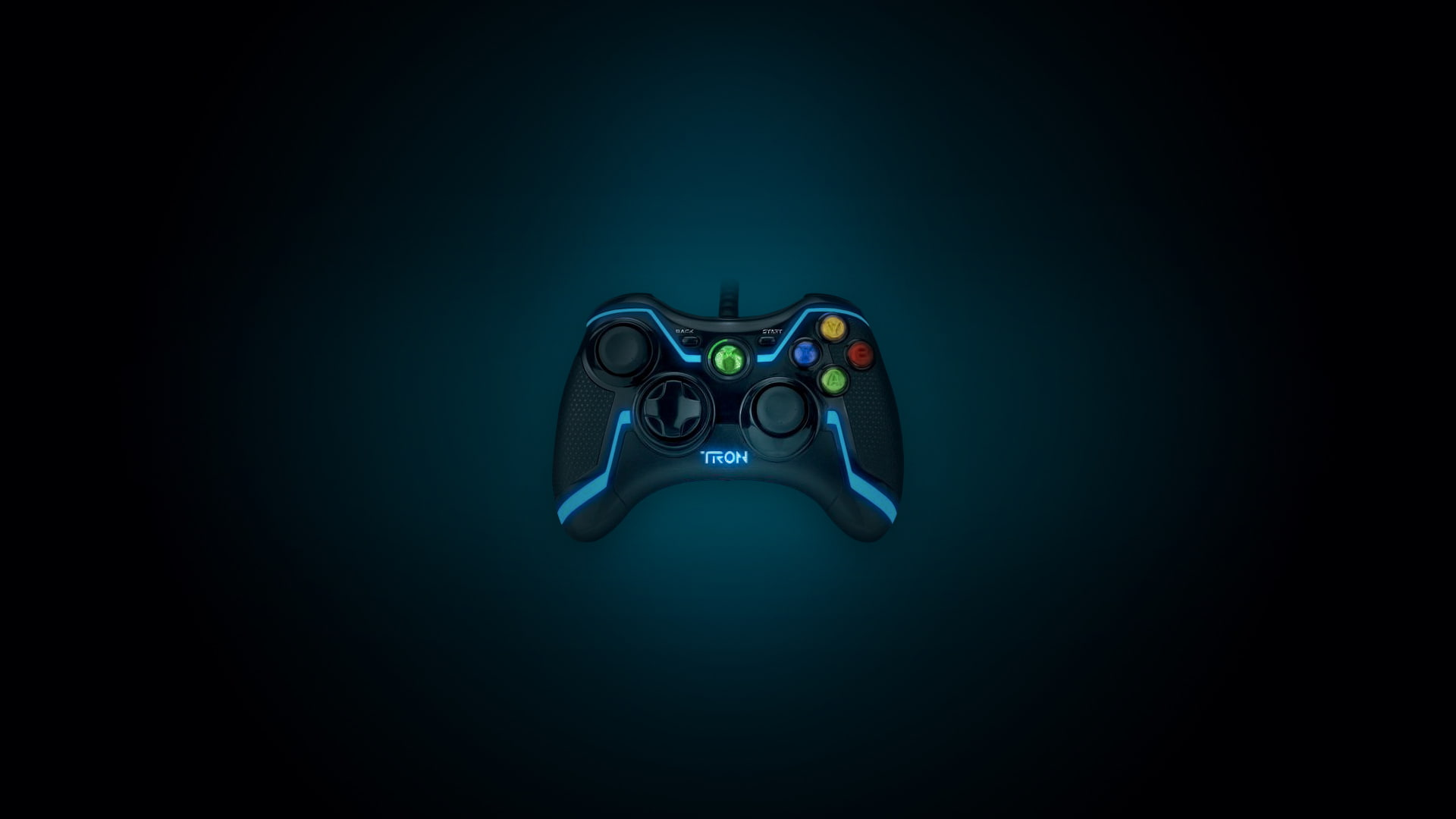 the throne, xbox, gamepad, button, style, neon, tron, 1080P, HD Wallpaper