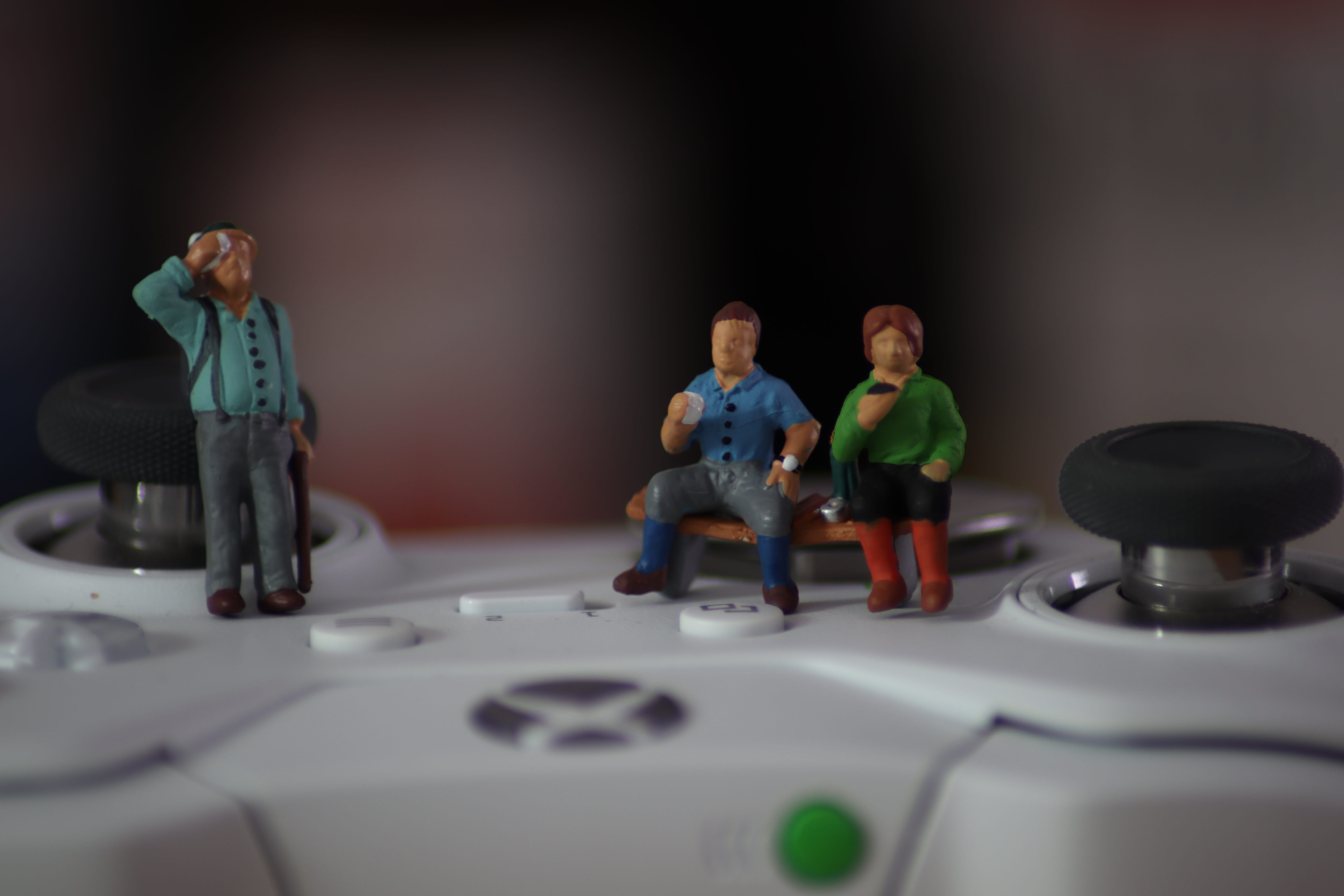 standing, fortnite, table, fun, mid adult, figurine, console, toys, indoors, car, representation, childhood, play, gamepad, people, boys, men, 5K, male likeness, HD Wallpaper