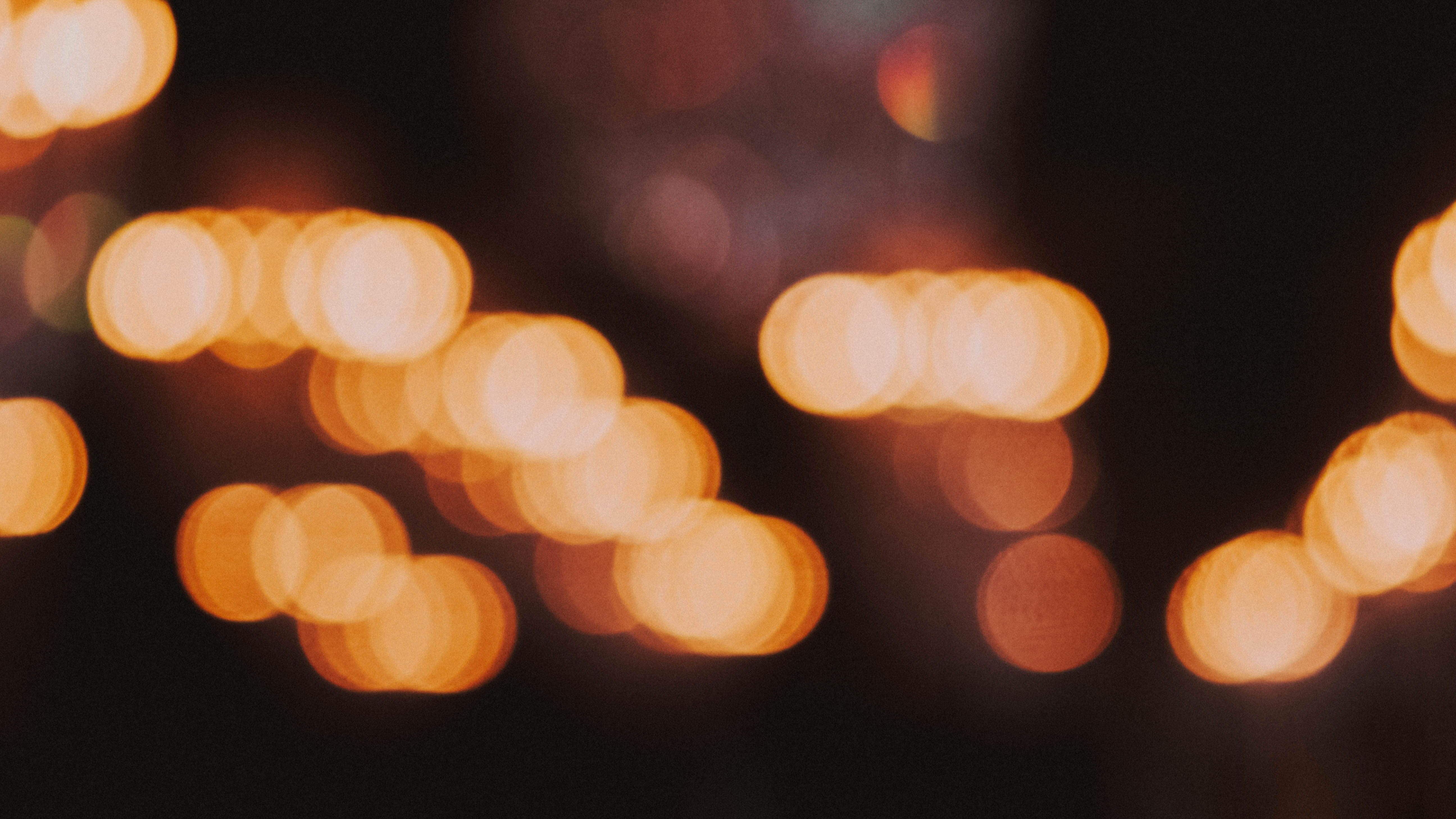abstract backgrounds, red, illuminated, street, outdoors, spinner, abstract, backgrounds, lens flare, circle, light, city, street light, 5K, pattern, spotted, HD Wallpaper