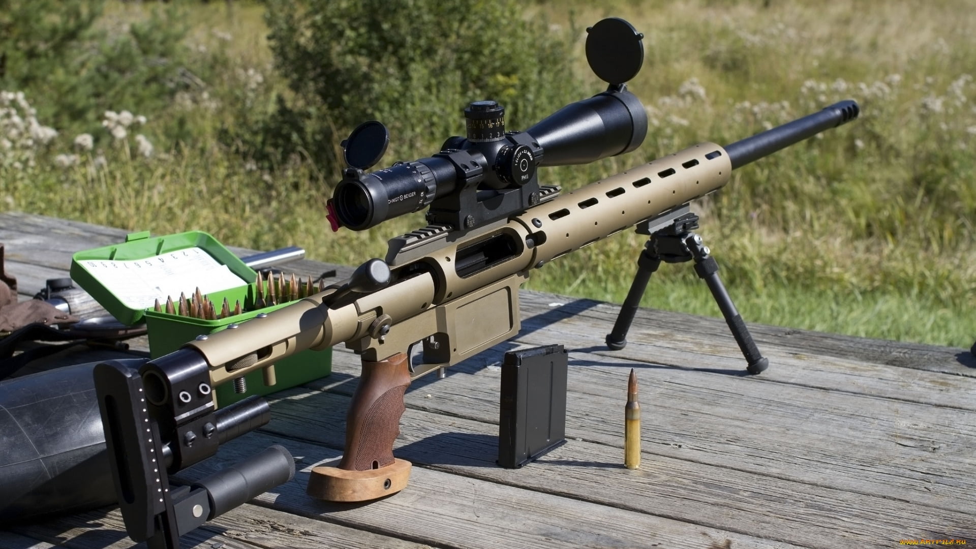 day, 1080P, field, security, military, outdoors, .338 Lapua Magnum, Rifle, aggression, metal, target shooting, mode of transportation, wood - material, HD Wallpaper