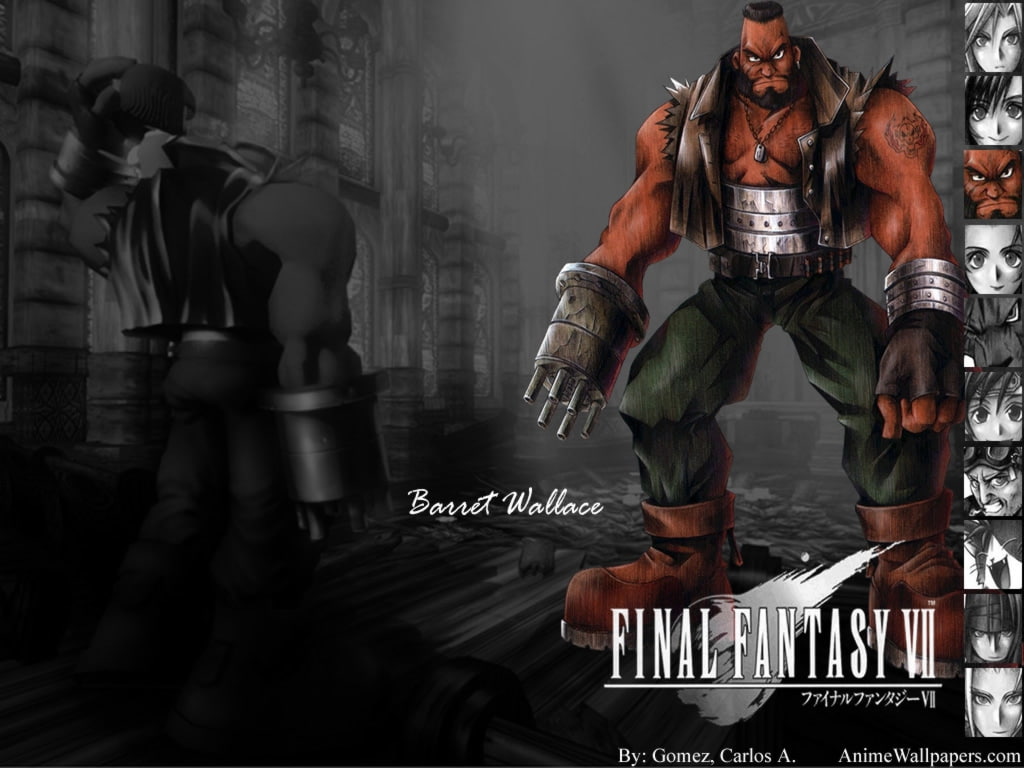 480P, playstation, art, Final Fantasy VII, final, vii, video, games, Barret, fantasy, hd, HD Wallpaper
