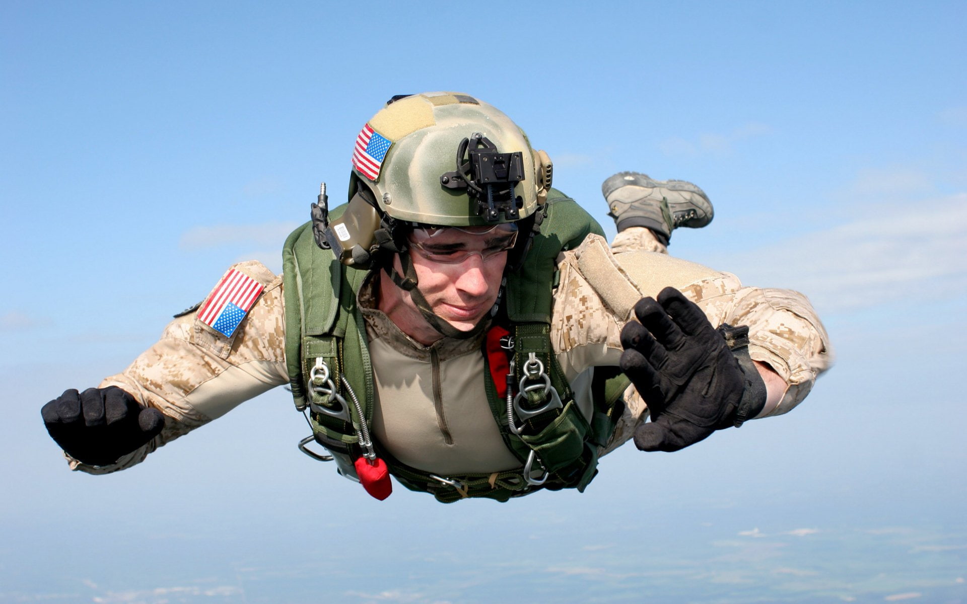 Gun, Paratrooper, 1080P, Military, Weapon, Parachuting, Soldier, HD Wallpaper