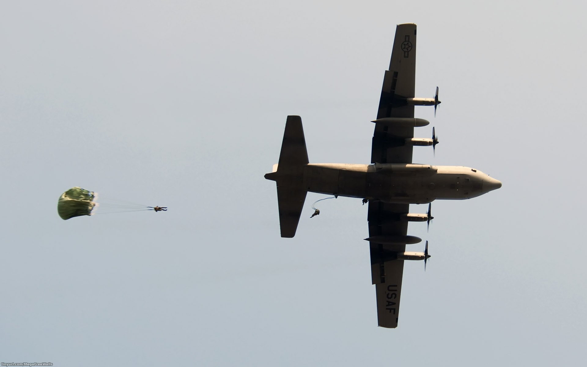 Air Force, 1080P, Military, Cargo Aircraft, Paratrooper, HD Wallpaper