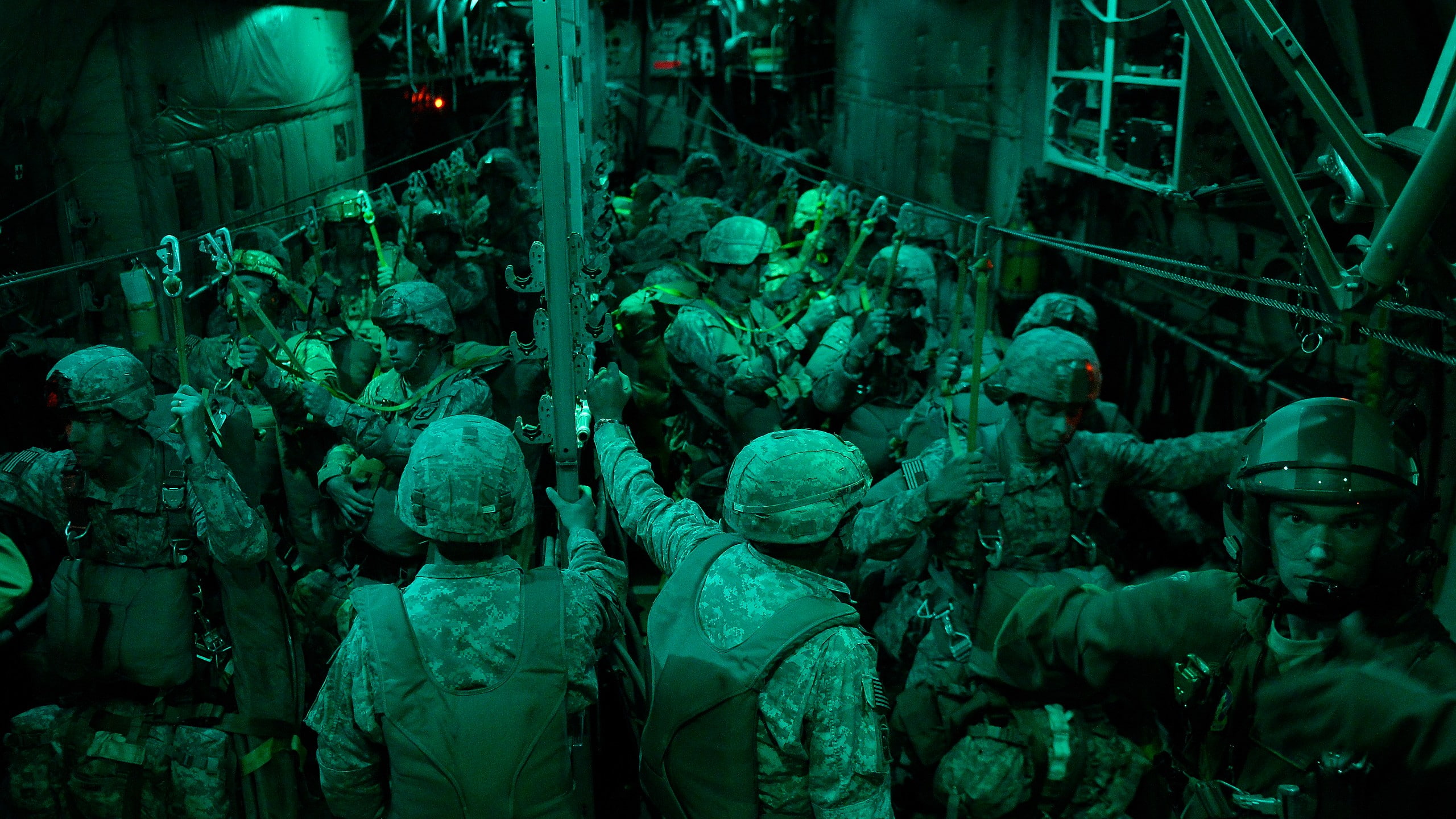 2560x1440 px, military, Paratroopers, soldier, 2K, United States Army, HD Wallpaper