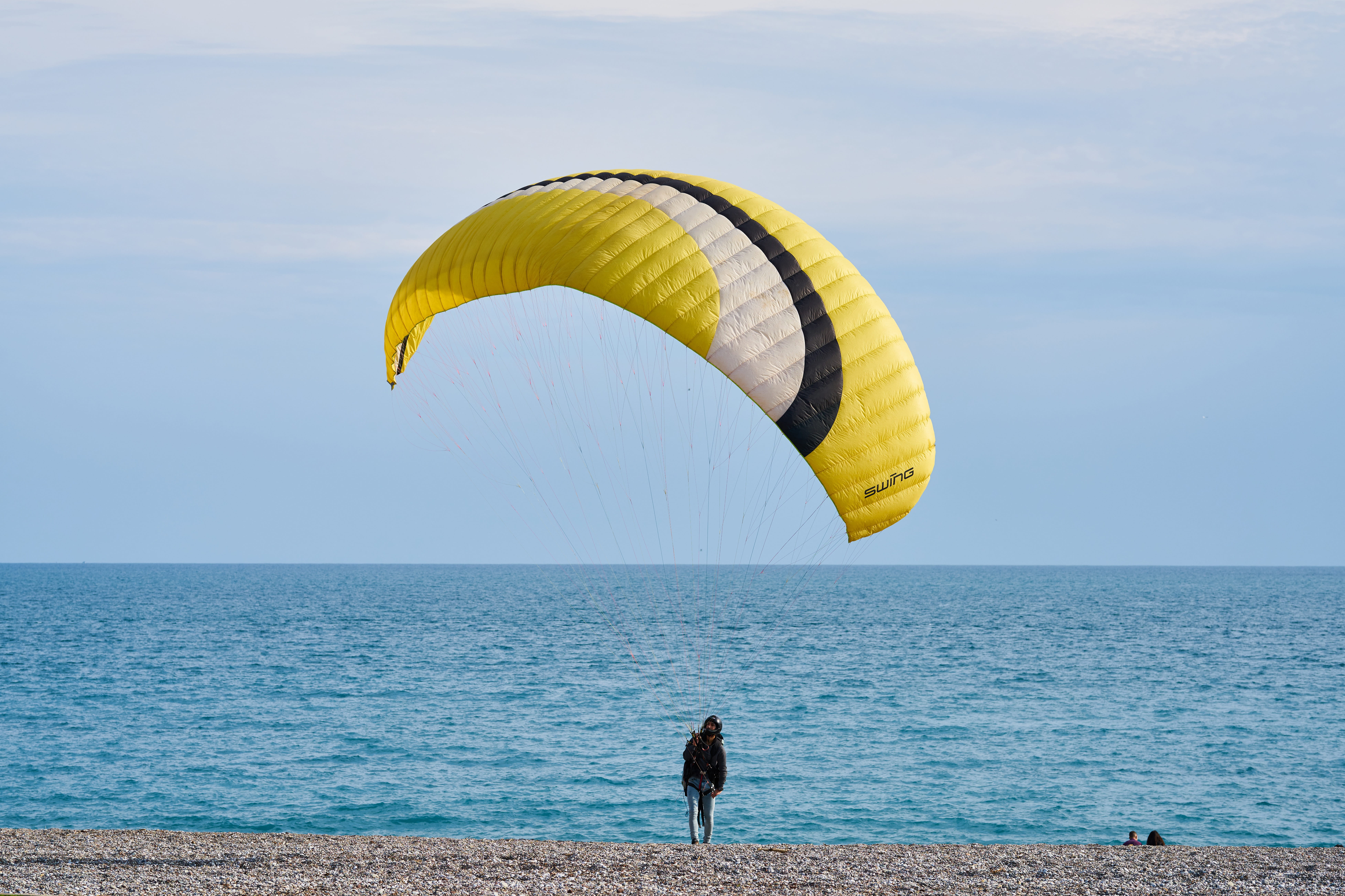 entertainment, sports, sunny, day, leisure activity, scenics - nature, sea, paragliding, flight, adventure, parachute, is empty, water, open, landscape, HD Wallpaper