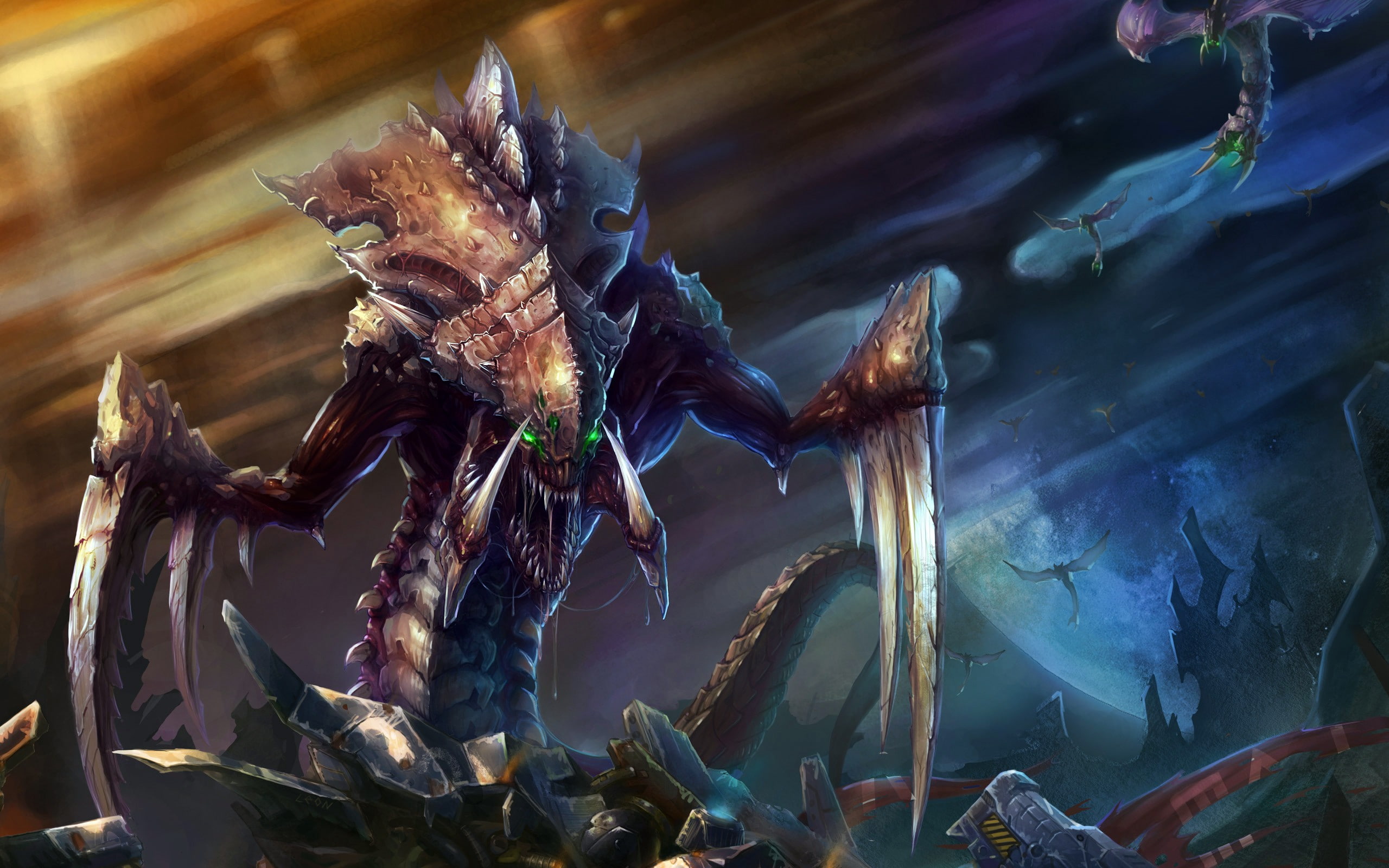 fantasy, video, games, artwork, hydralisk, zerg, art, 2K, starcraft, HD Wallpaper