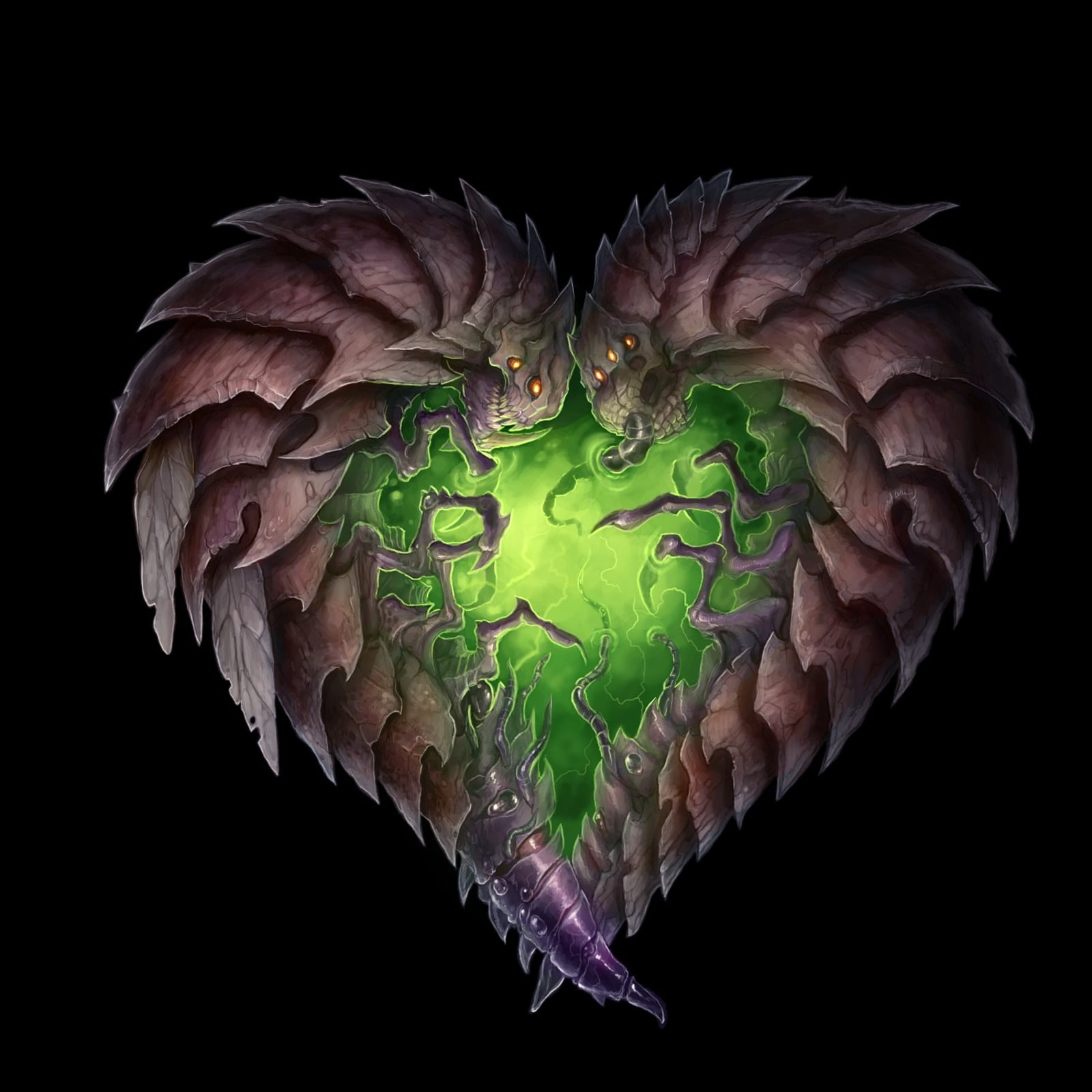 starcraft, video, hd, zerg, games, 720P, x, hearts, art, Phone HD Wallpaper
