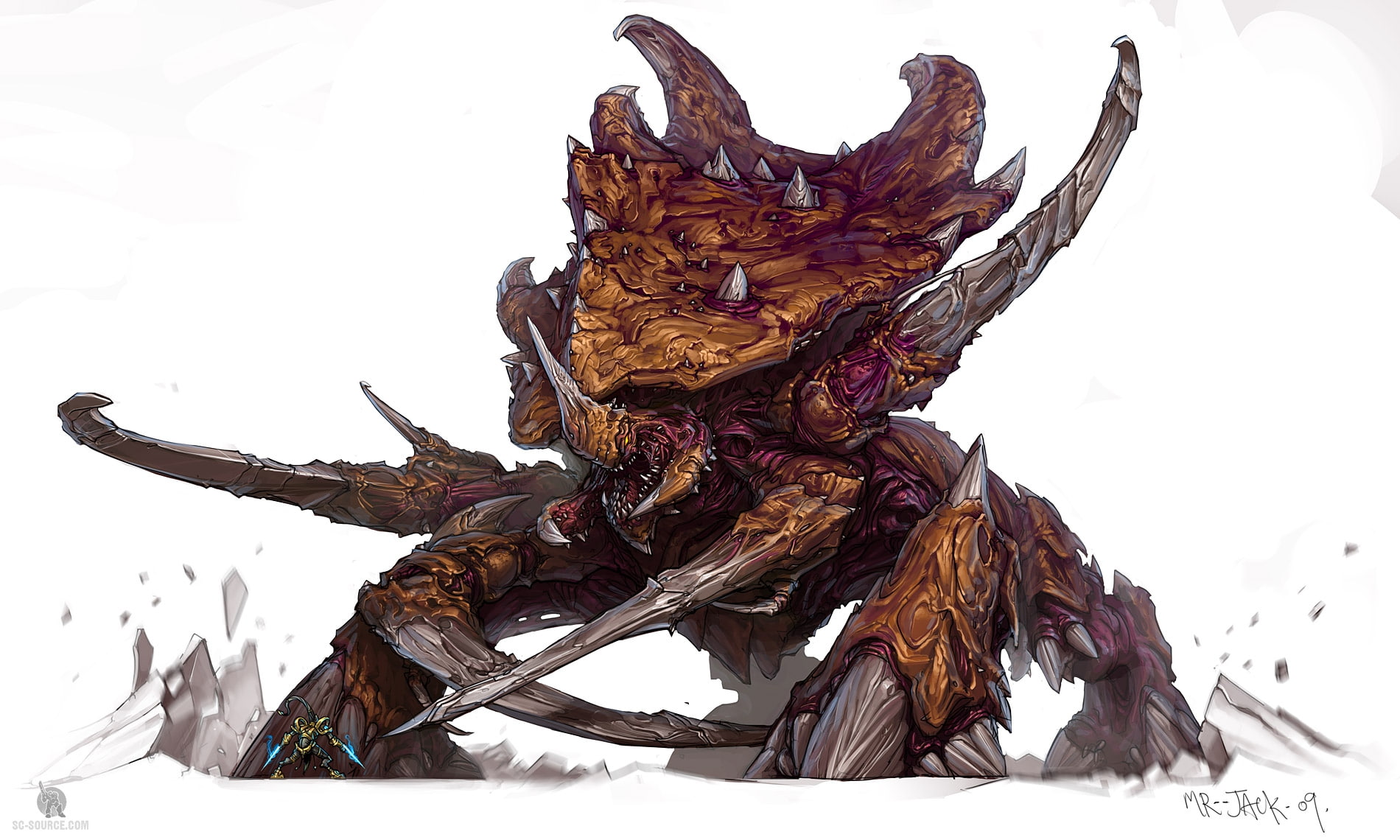 video, art, ii, ultralisk, x, StarCraft II, 720P, games, hd, starcraft, HD Wallpaper