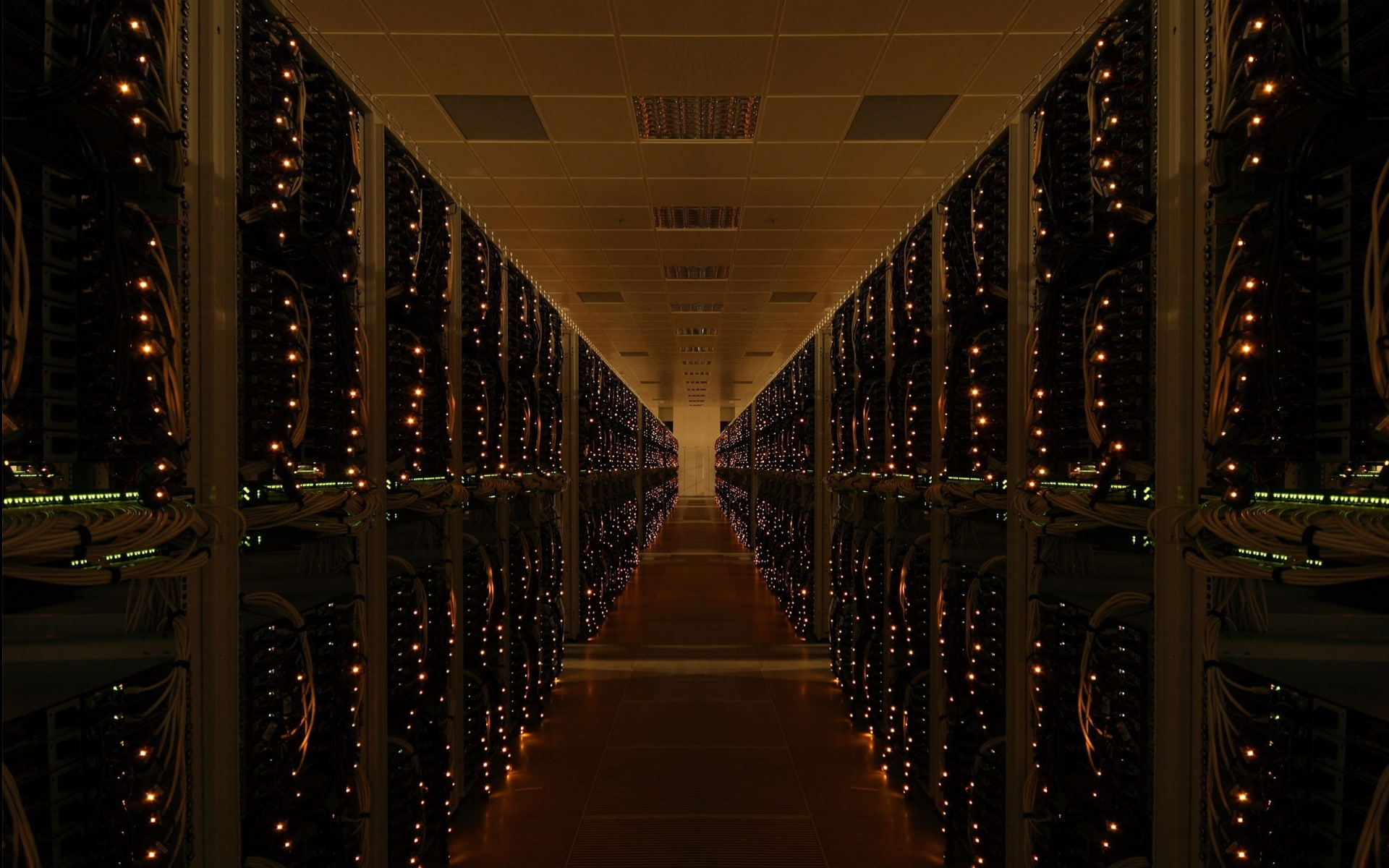 computer, hardware, tower, physical, 1080P, network, glass, tech, system, mech, server, host, lights, dark, reflection, HD Wallpaper