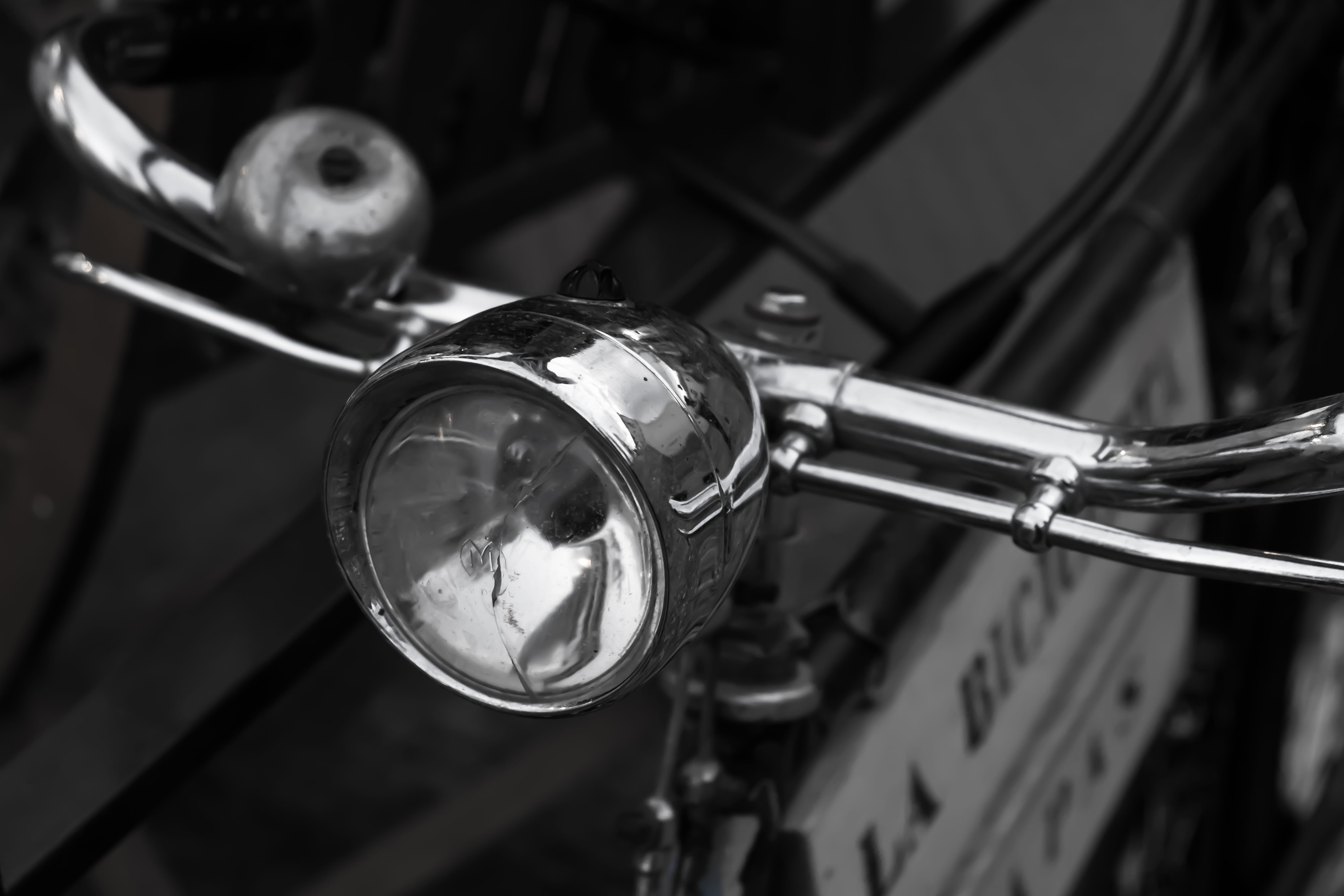 bike path, vehicle mirror, close-up, selective focus, motorcycle, Classic, vintage, b n, bike, outdoors, people, lighting equipment, one person, metal, HD Wallpaper