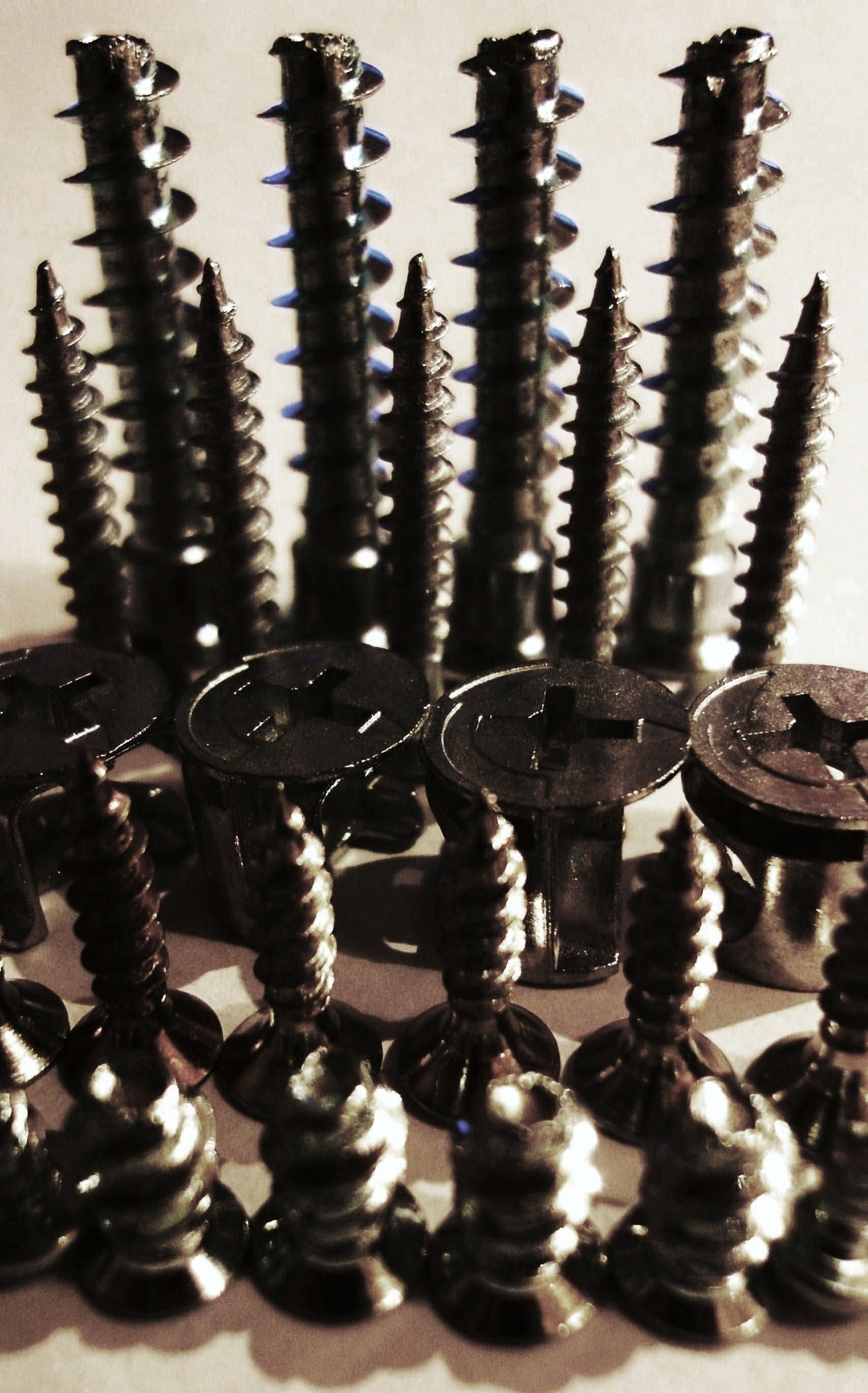 screw, collection, no people, Metal, selective focus, side by side, equipment, steel, thread, hardware, large group of objects, day, in a row, Screws, fix, Phone HD Wallpaper