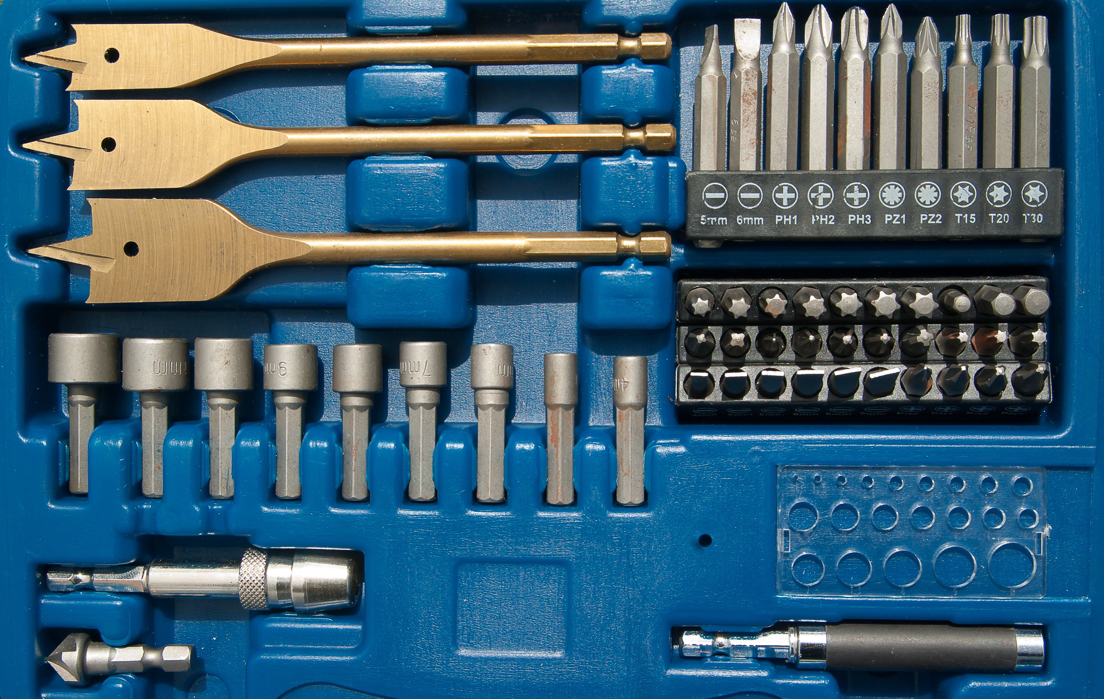 complexity, repairing, wrench, diy, blue, machinery, silver colored, 2K, full frame, connection, airplane, drill, day, work Tool, tools, drills, metal, HD Wallpaper