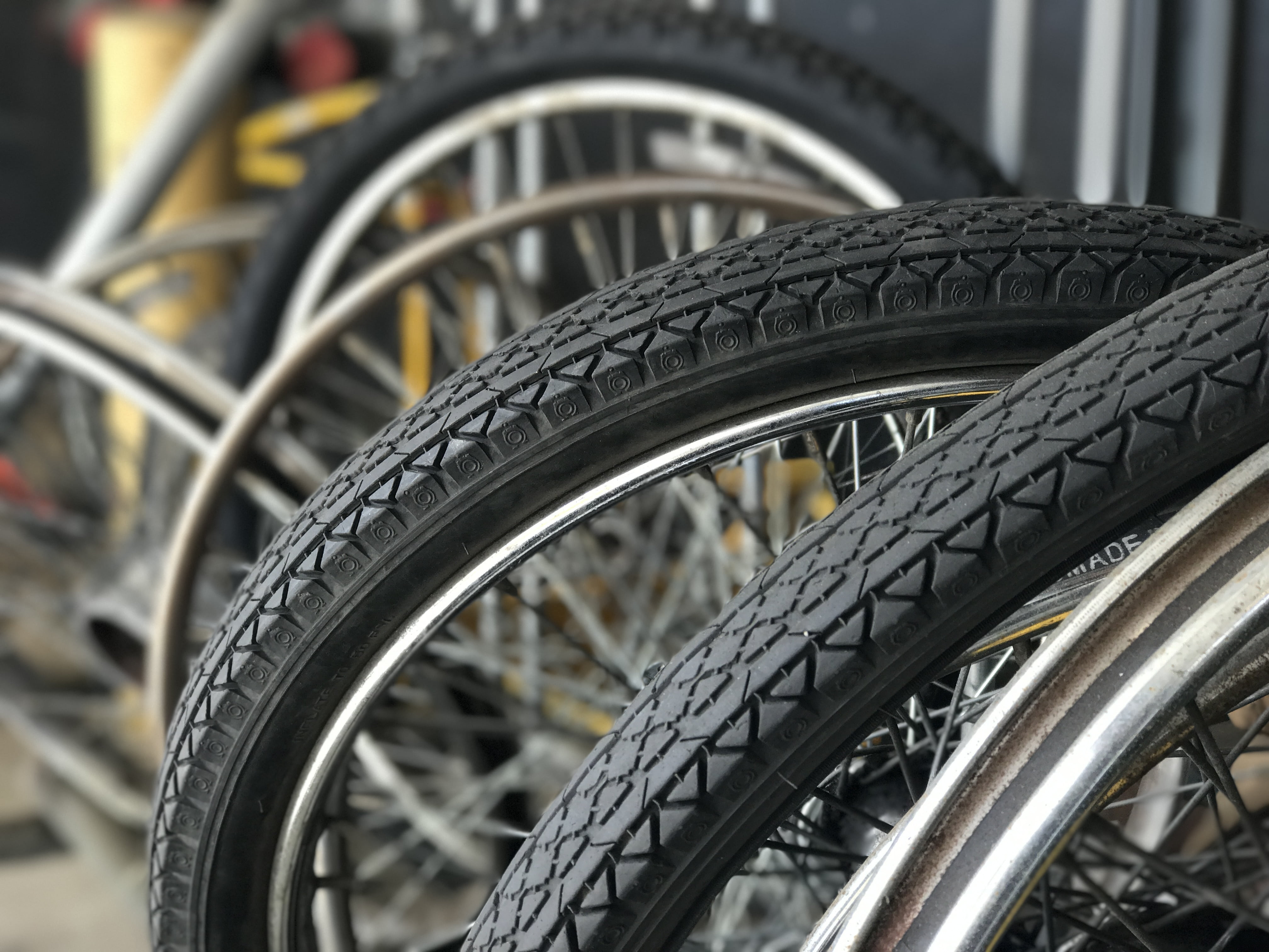 close-up, wheels, air, tire, cycling, bike, mode of transport, land vehicle, service, tires, mode of transportation, focus on foreground, bicyclist, equipment, HD Wallpaper
