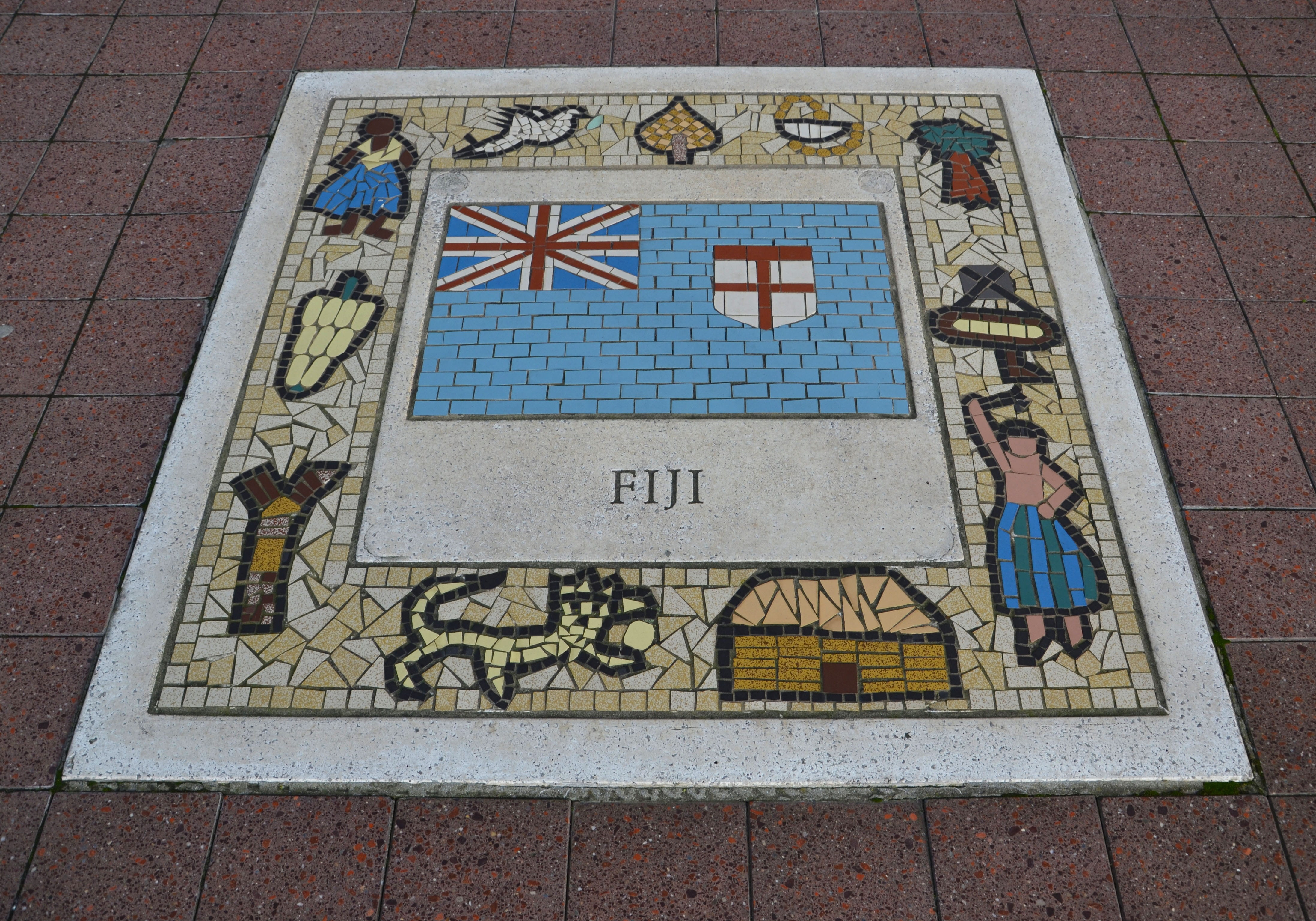 rugby, emblem, logo, outdoors, label, sidewalk, spirit, high angle view, team, blue, team emblem, activity, creativity, tiled floor, kick, football, tile, HD Wallpaper