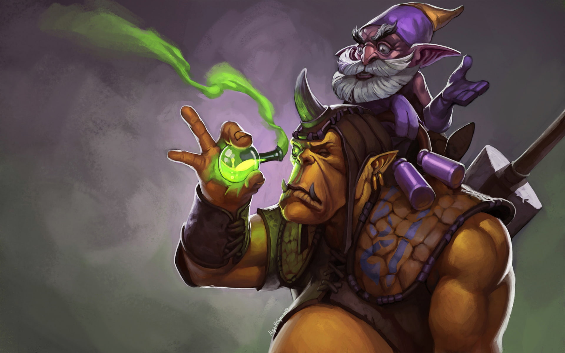 power, green, dota, 1080P, hd, eternal, caracters, hero, bottle, liquid, alchemist, HD Wallpaper