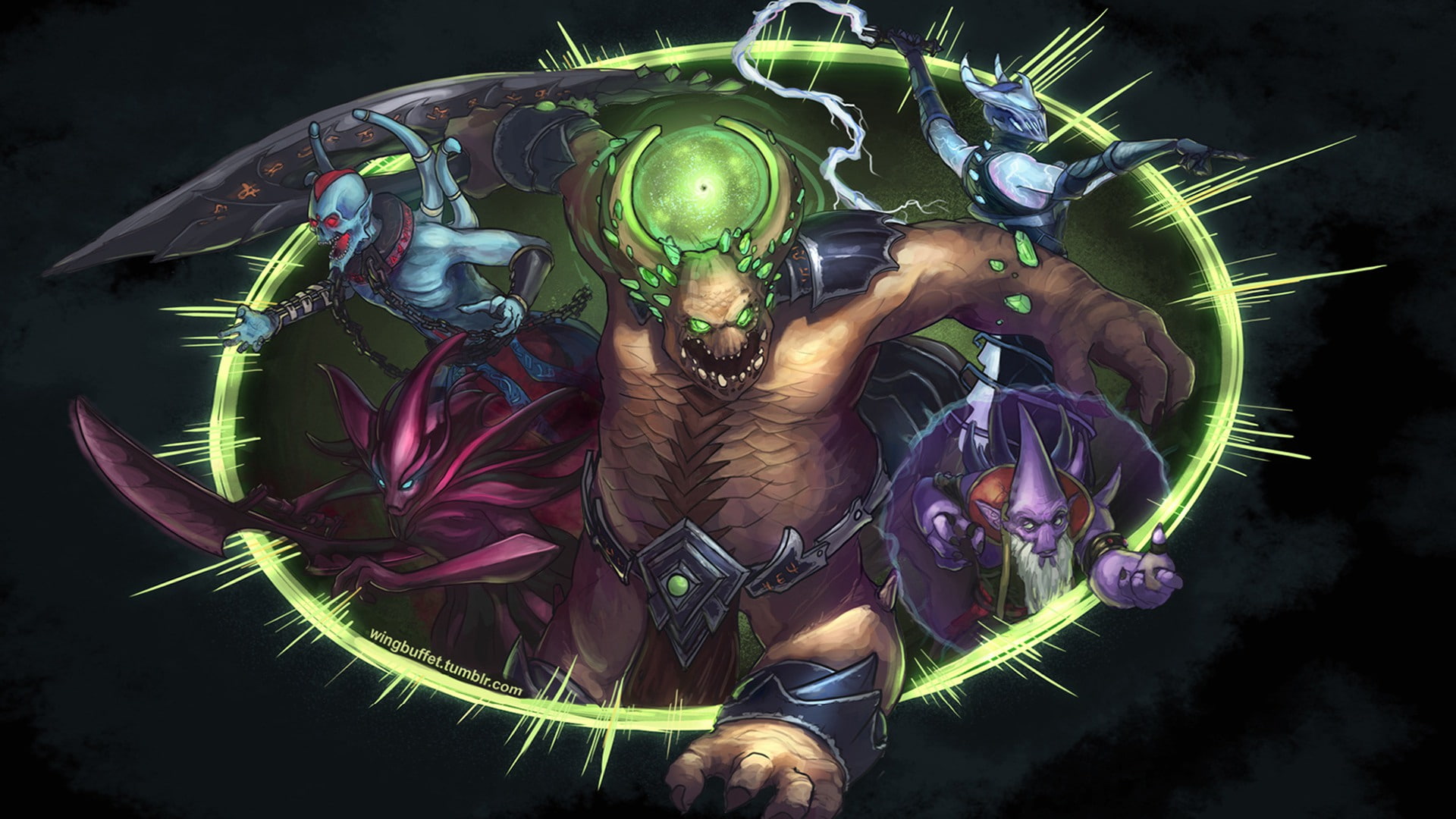 vrogros, art, hd, underlord, 1080P, fan, caracters, dota, HD Wallpaper
