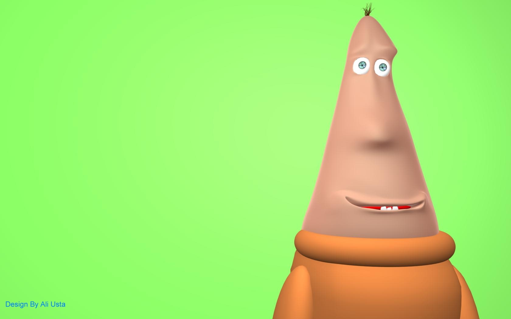 hd, laughing, art, caracter, d, entertainment, funny, 720P, laughing caracter, usta, 3D, HD Wallpaper