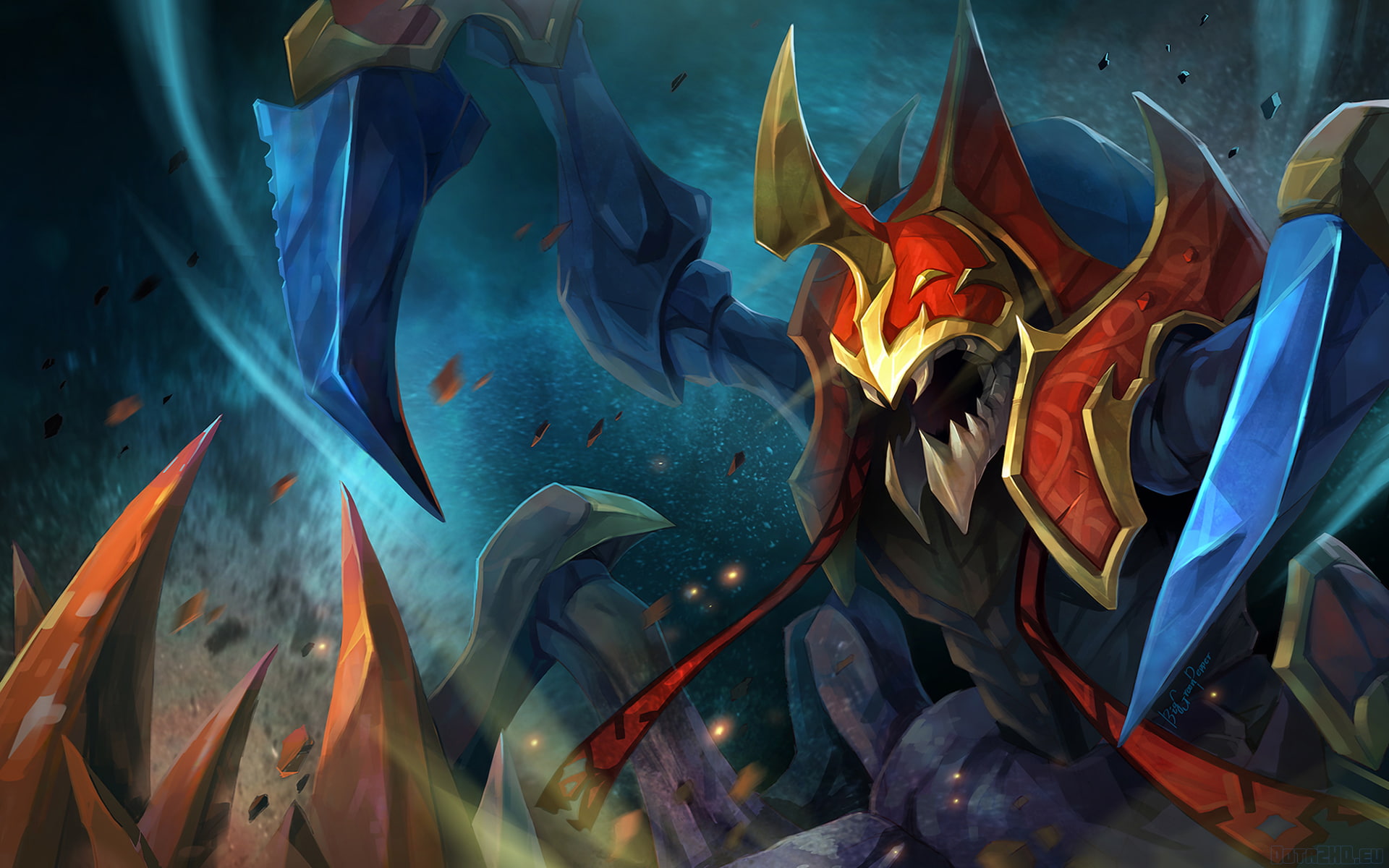 nyx, dota, assassin, art, 1080P, HD Wallpaper