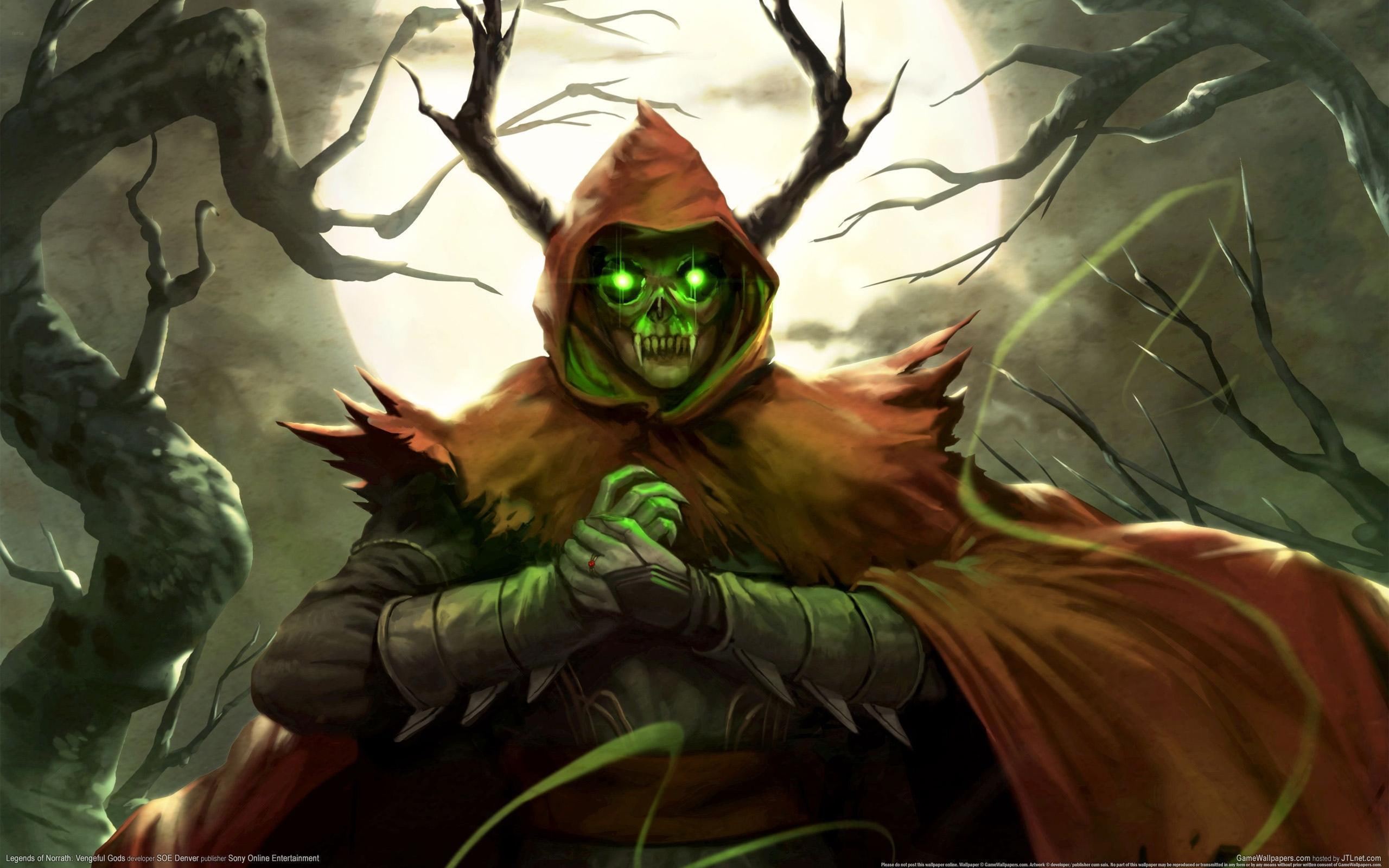 dark, demon, fantasy, demonish, reaper, 2K, legends of norrath vengeful gods, games, game, HD Wallpaper