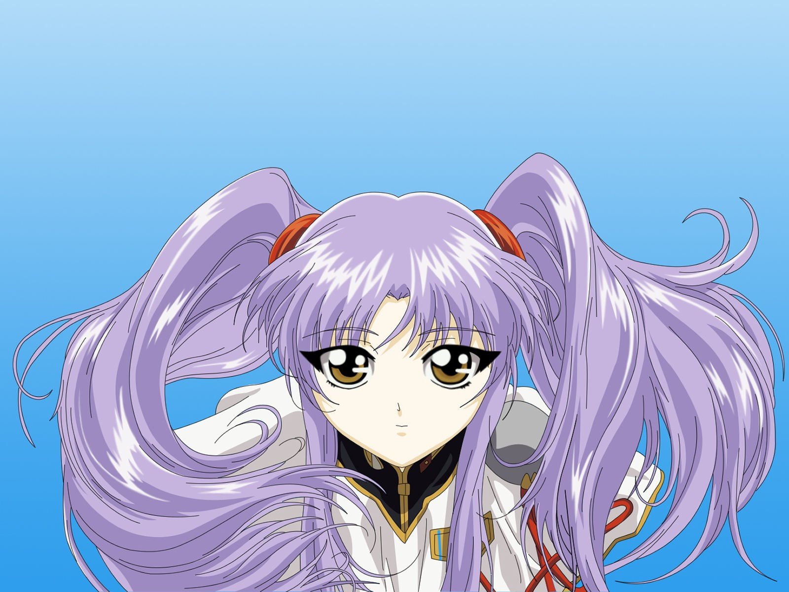 hair, girls, background, blue, purple hair, nadesico, martian, blue background, purple, martian successor nadesico, anime, anime girls, successor, 720P, HD Wallpaper