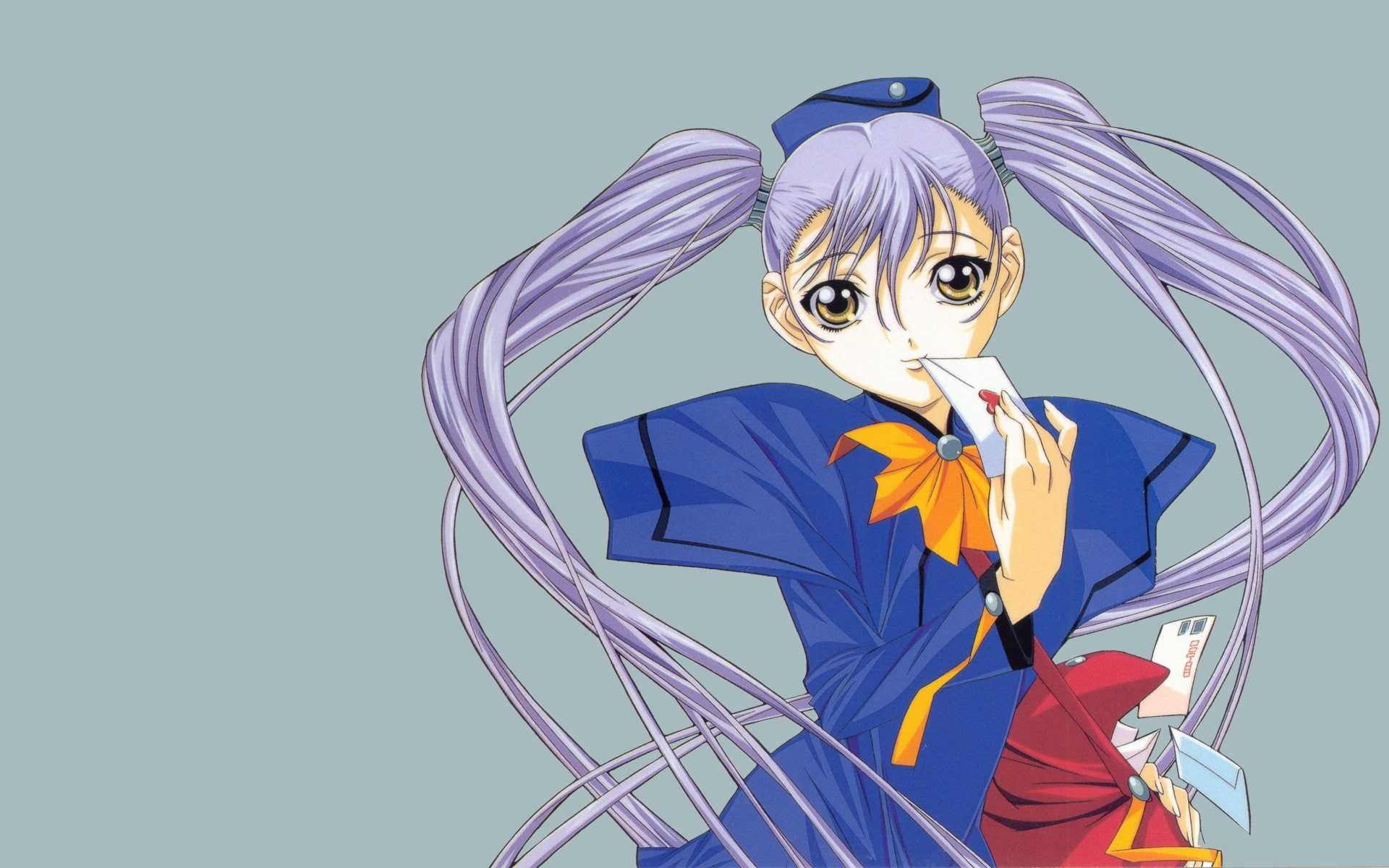 blue, blue background, human body part, indoors, Martian Successor Nadesico, young adult, Anime, women, wind, 1080P, clothing, technology, fantasy, adult, HD Wallpaper