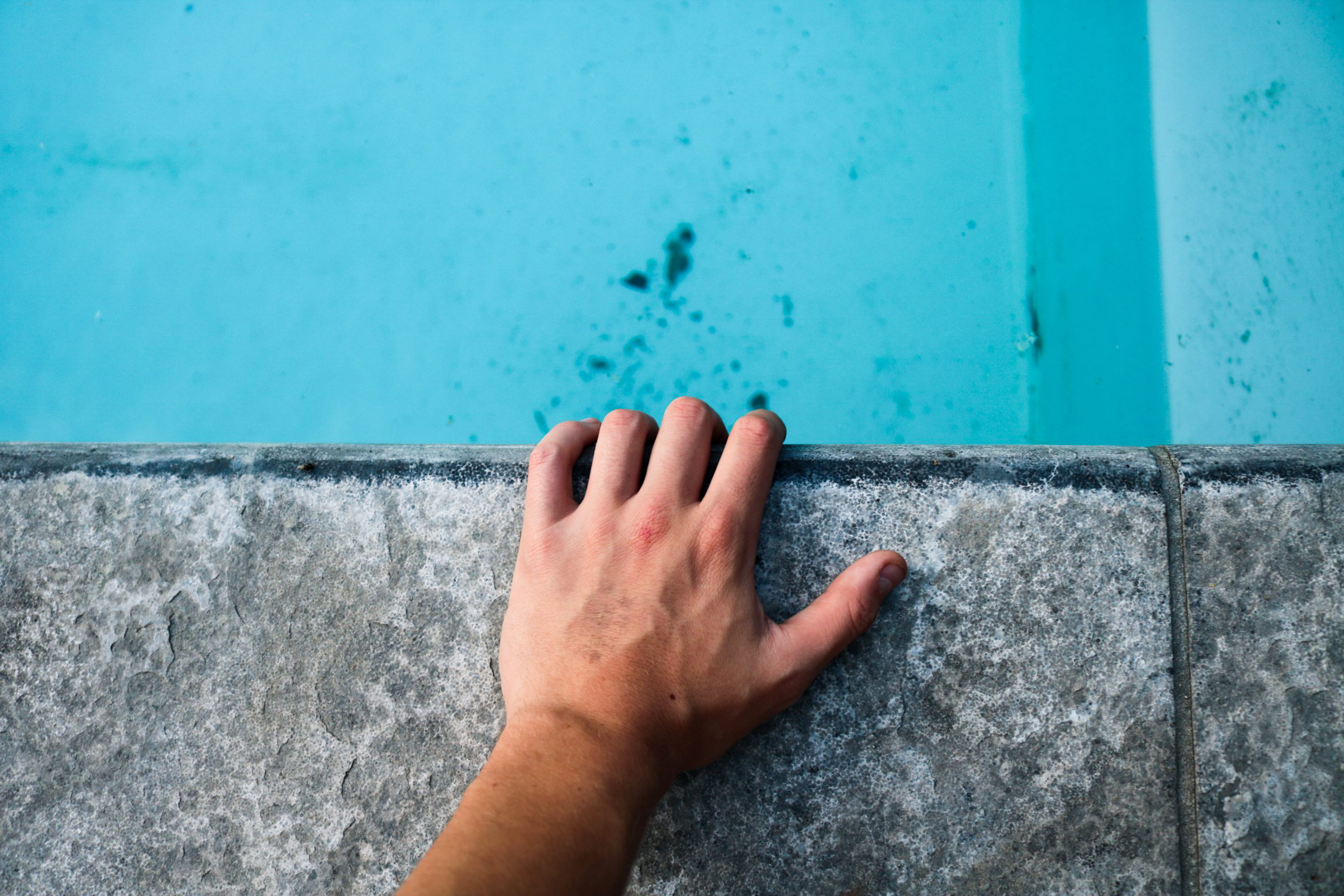 concrete floor, s, pool, floor, real people, personal perspective, one person, human limb, outdoors, concrete surface, day, lifestyles, swimming pool, 5K, HD Wallpaper