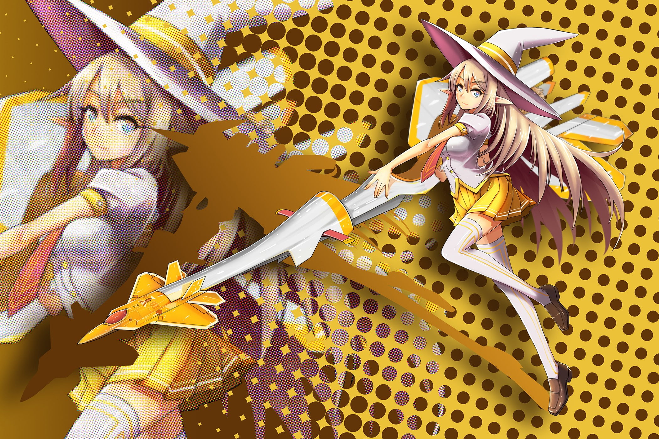 still life, creativity, thigh-highs, childhood, toy, pattern, day, representation, skirt, people, close-up, togetherness, women, weapon, lance, 1080P, HD Wallpaper